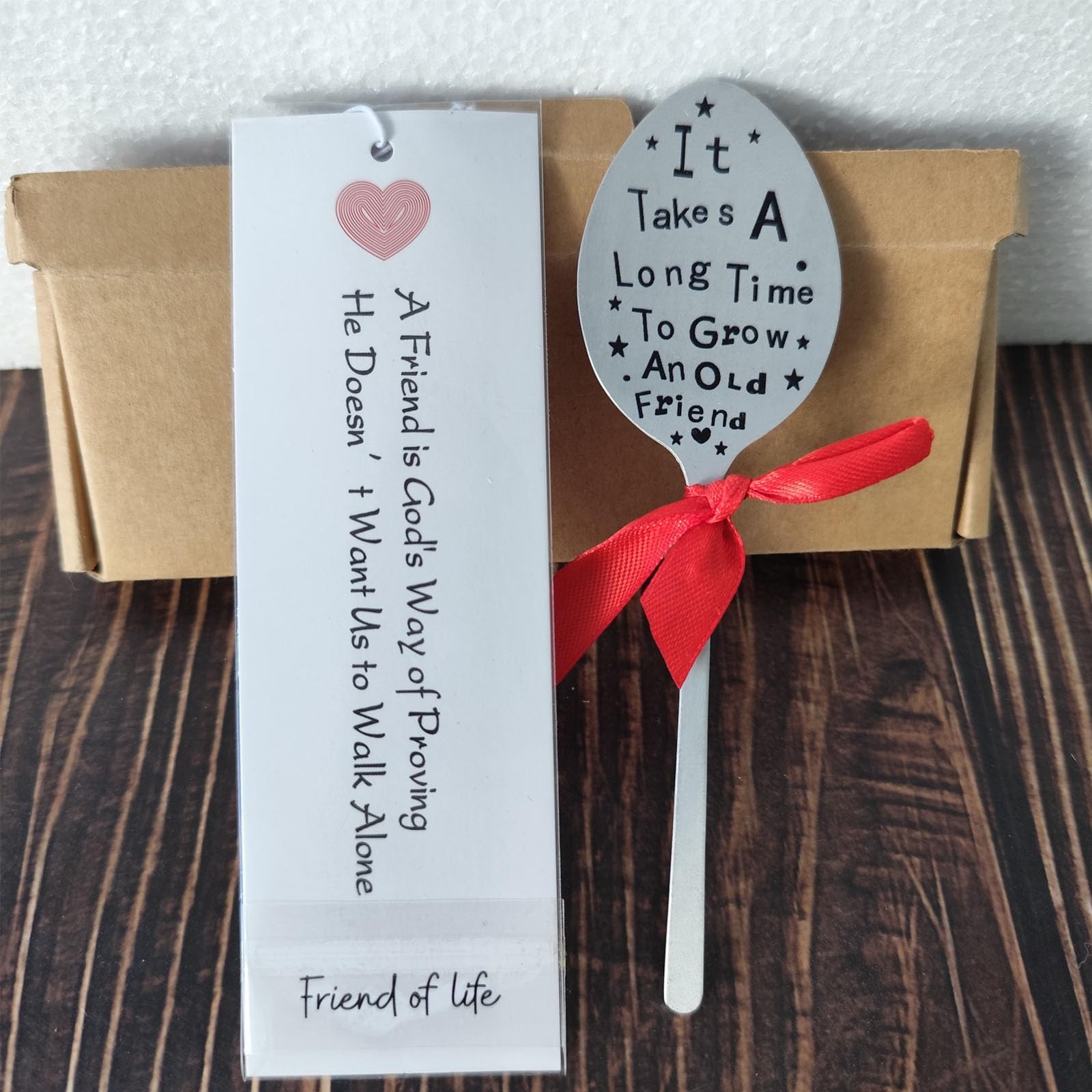 Metal Garden Marker Friendship Label Stake Creative Plant Spoon Tag Sign