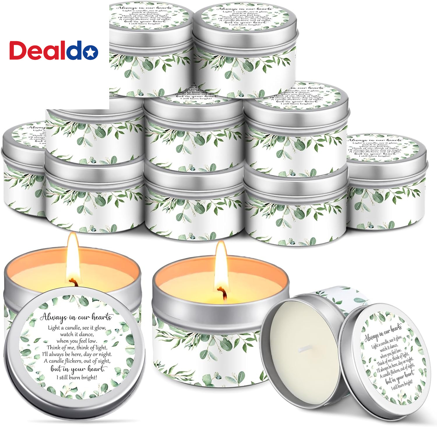24 Pcs Funeral Memorial Candles Funeral Favors for Guests Celebration of Life Su