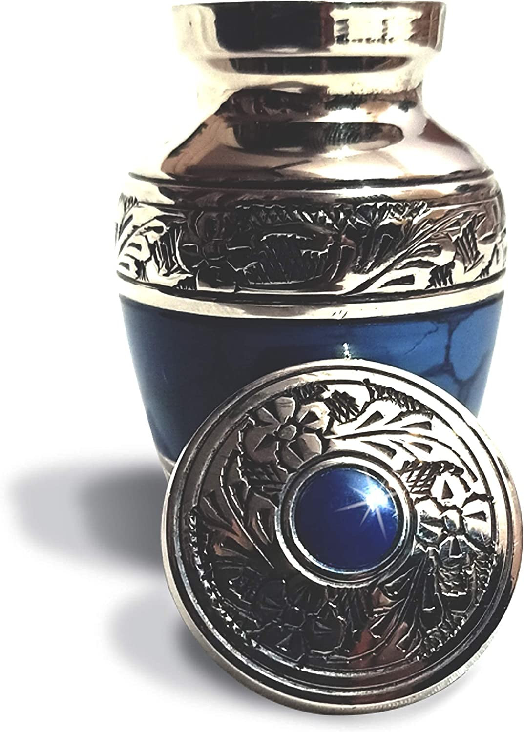 Small Keepsake Cremation Urns for Human Ashes with Velvet Heart Case and Funnel
