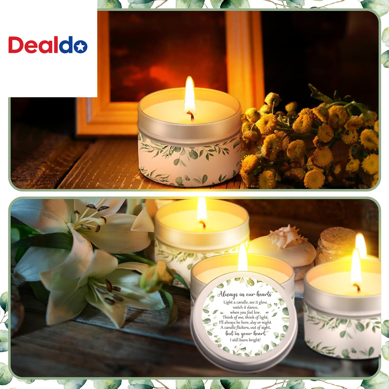 24 Pcs Funeral Memorial Candles Funeral Favors for Guests Celebration of Life Su