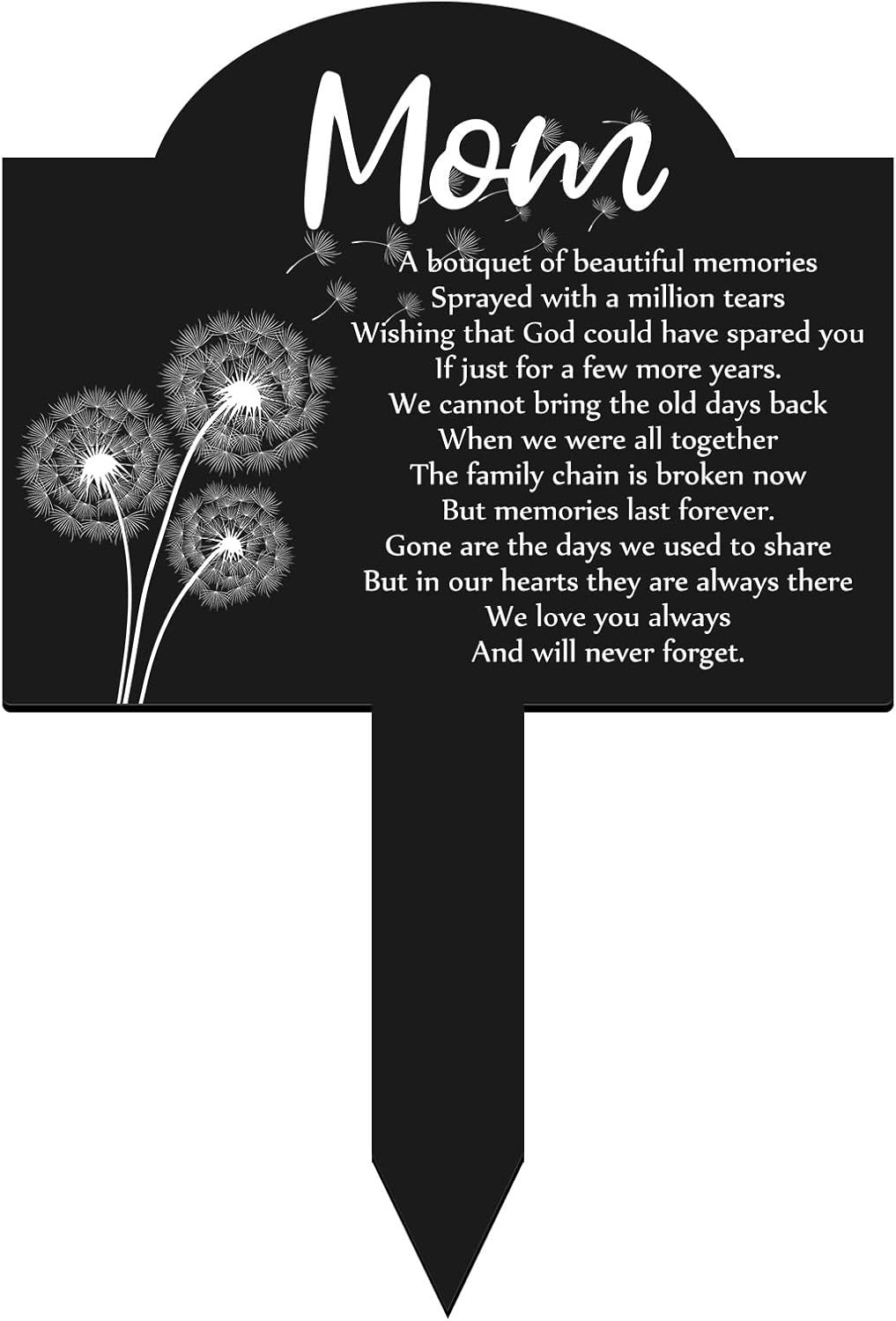 Cemetery Grave Decorations Acrylic Memorial Stakes Grave Stake Markers Sympathy