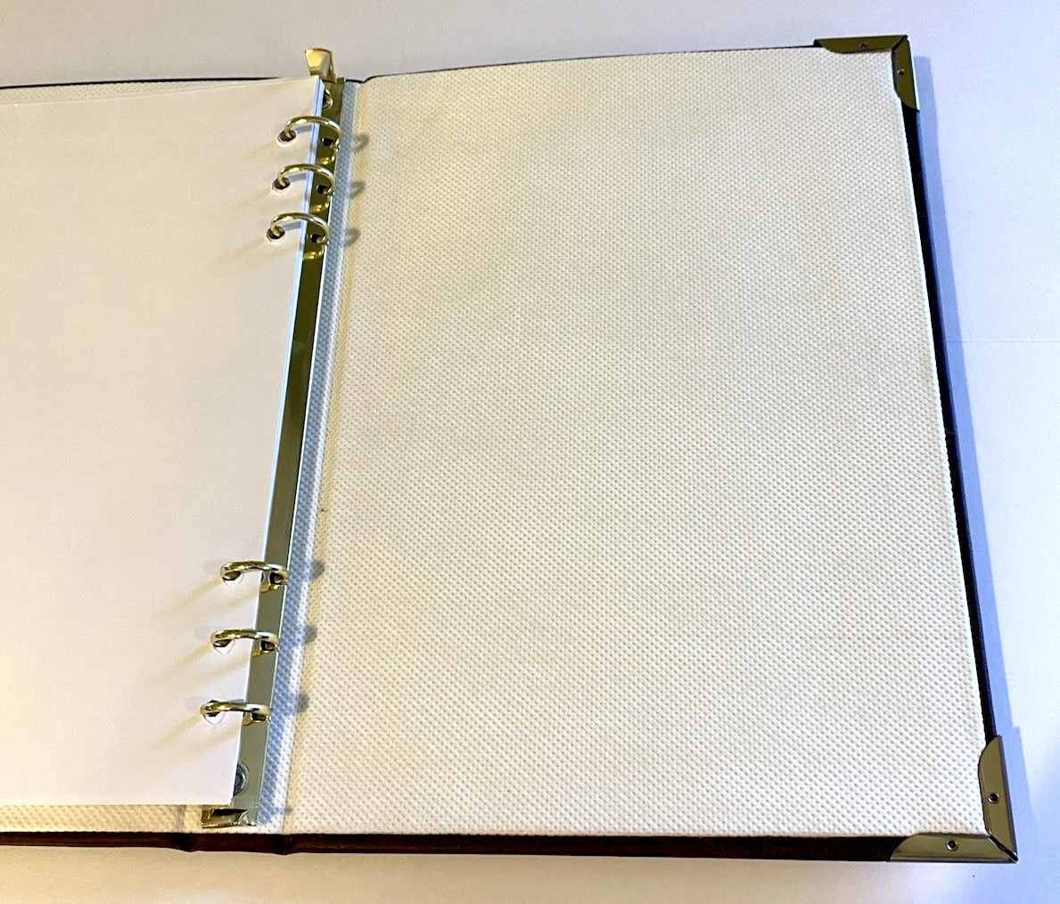 Funeral Guest Book Sign In Memorial Service Brown Gold 10″ x 7.5″ Unused Vintage