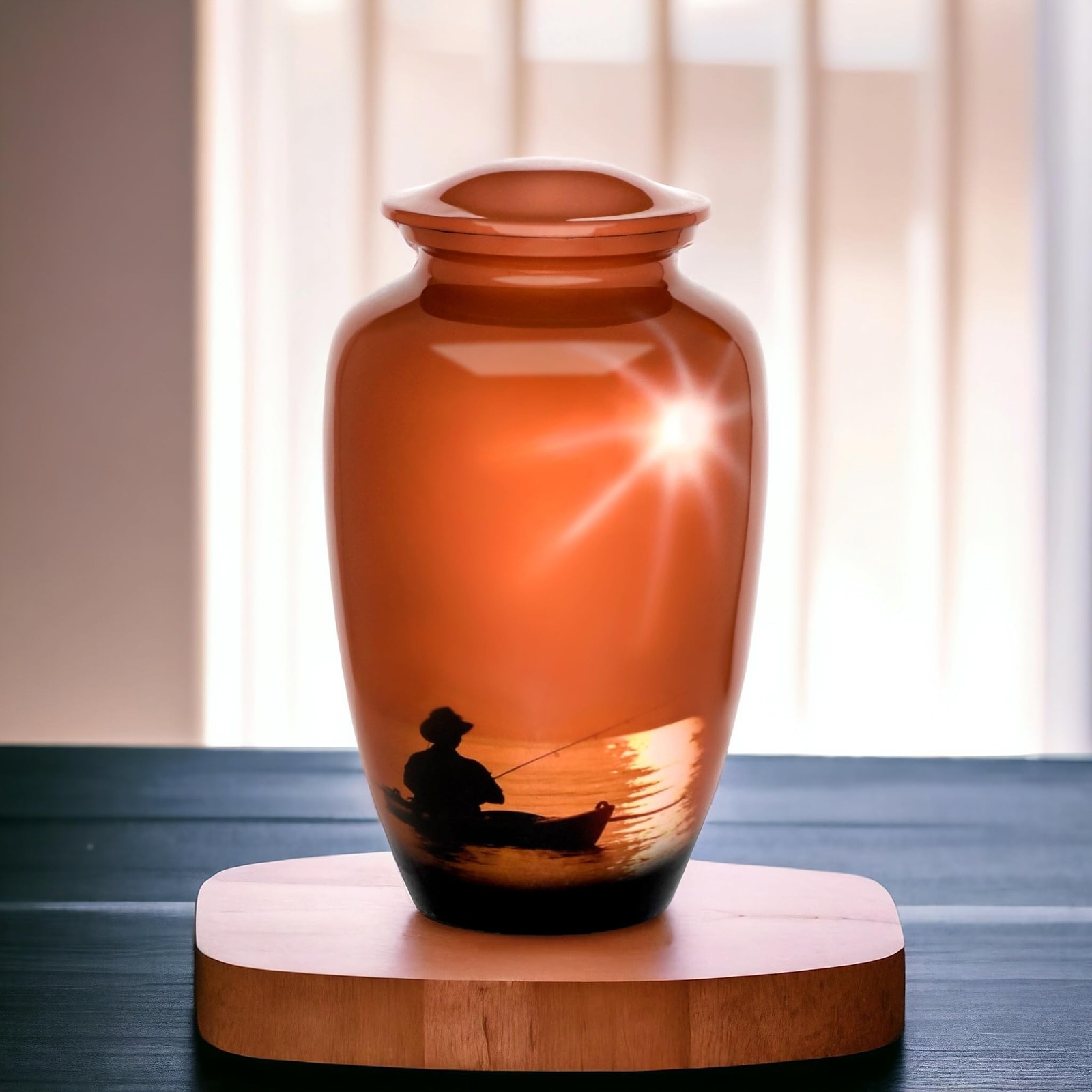 Forever Adult Cremation Urns for Ashes- Adult Classic Fishing Man Pictured Cr…