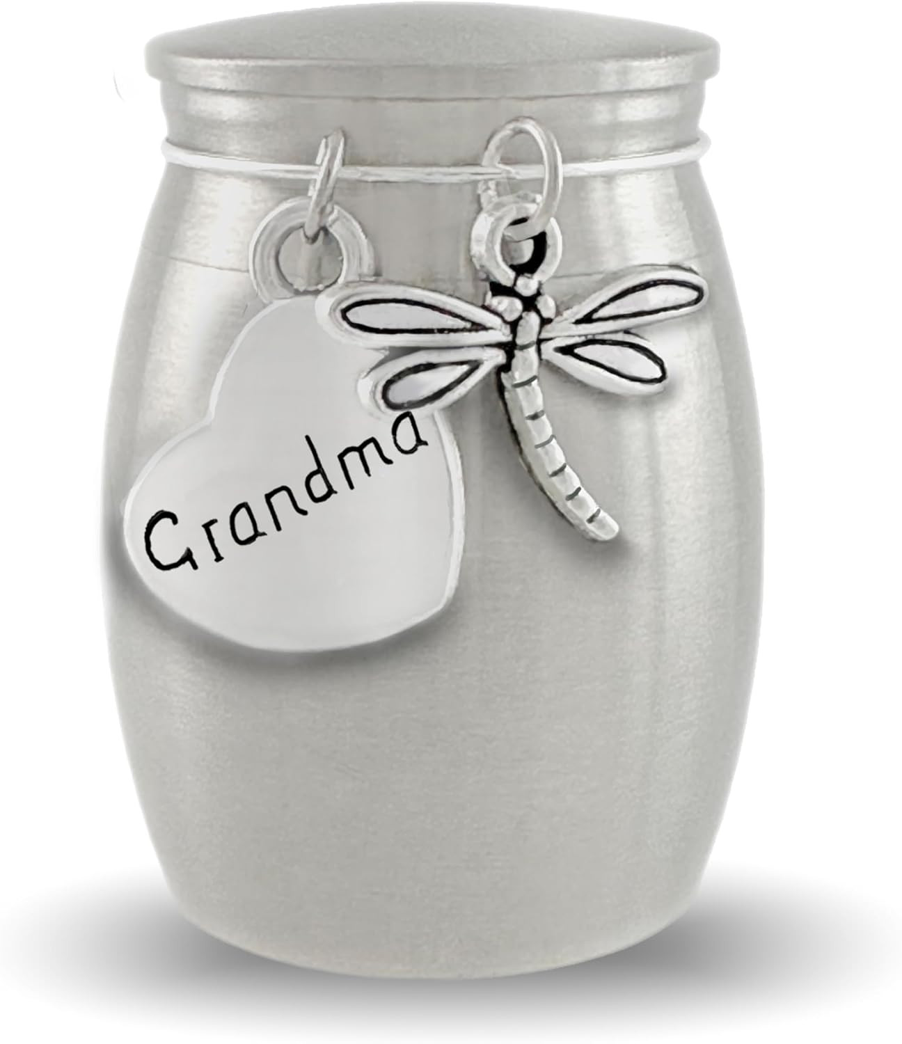 Grandma Dragonfly Small Urn for Human Ashes Cremation Keepsake Memorial Stainles