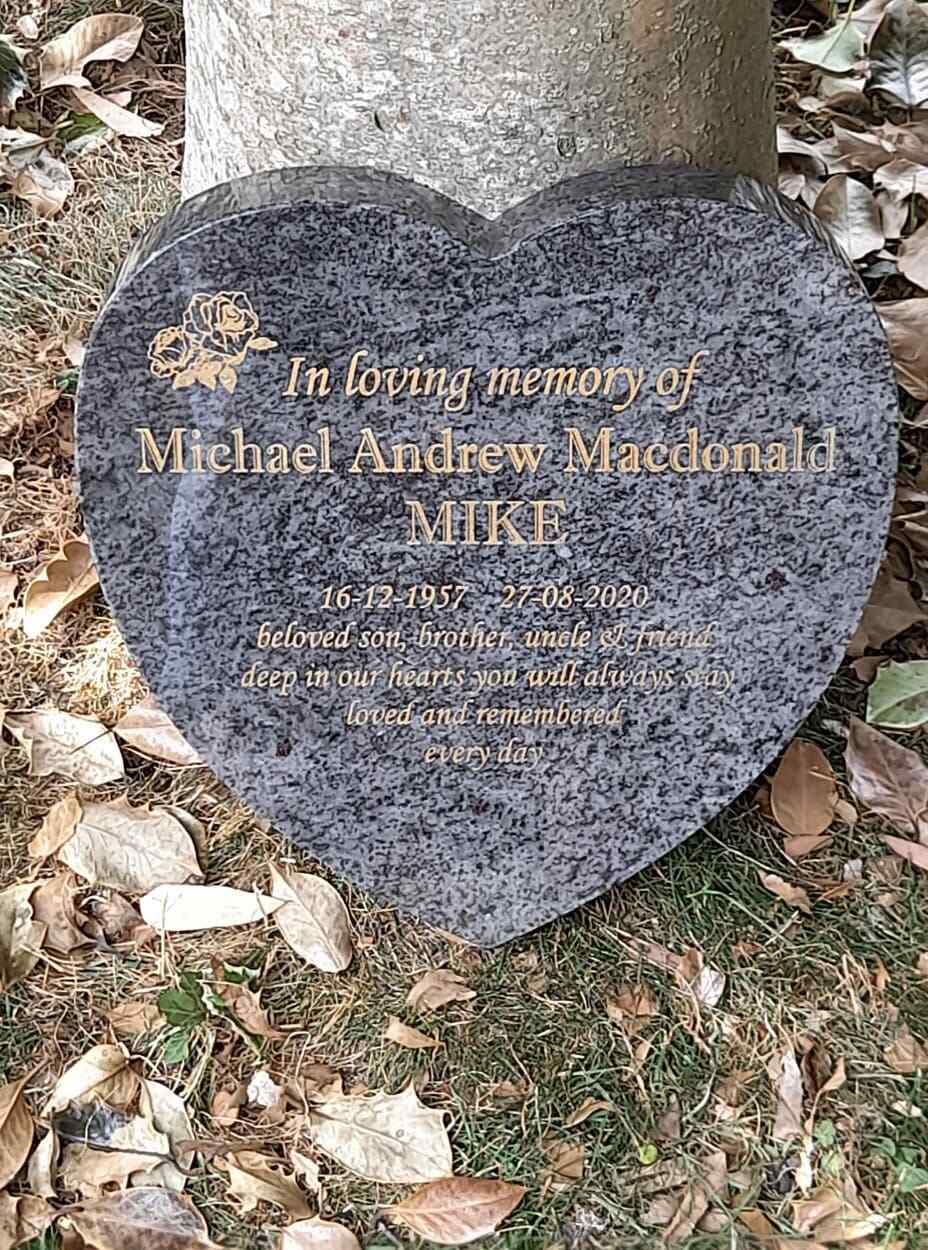 Personalised Memorial Plaque Stone Flat Memorial Stone Heart Grave Memorial