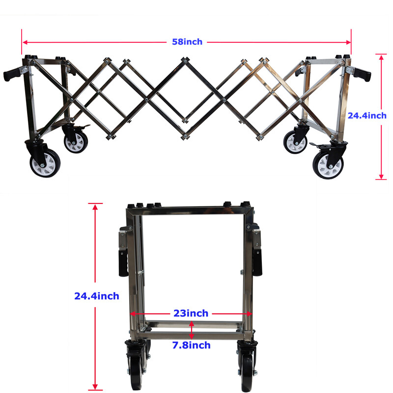 Funeral Stretcher Truck Casket Church Truck Foldable Stainless Steel Trolley