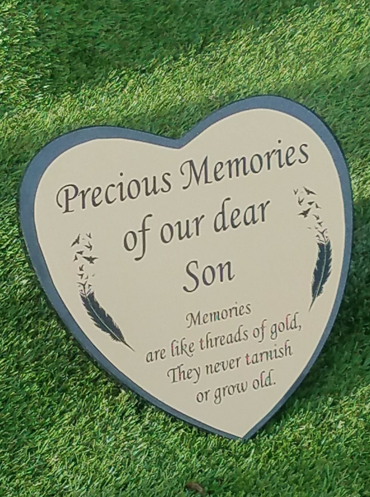 Personalised Granite Memorial Stone Heart Memorial Grave Cemetery Plaque Stone