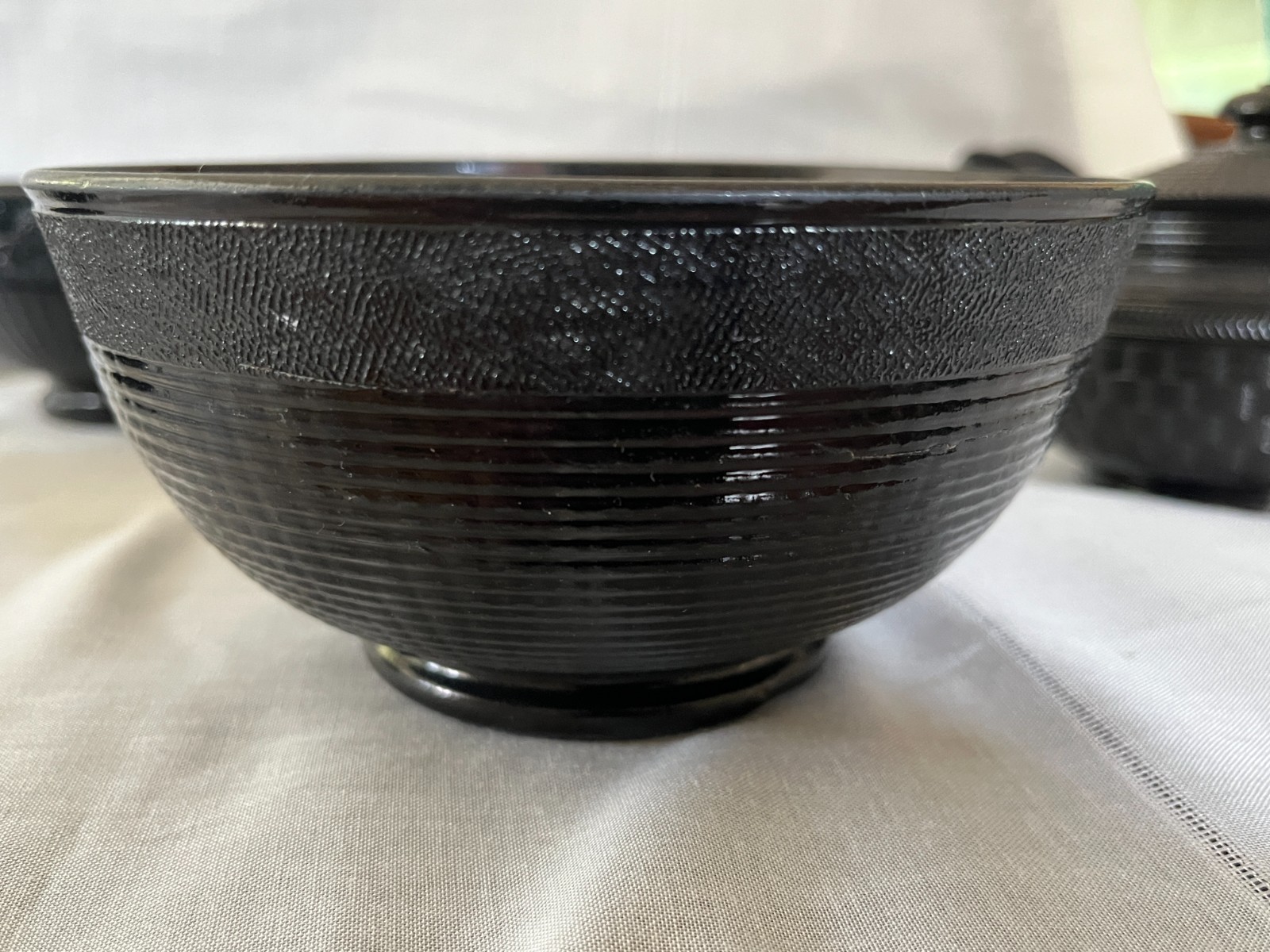 antique ceramic Hackwood funeral black service parts