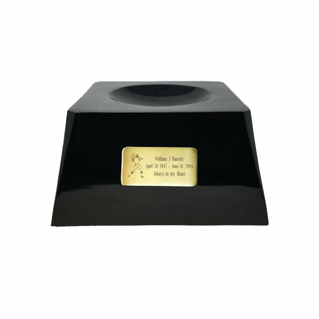 Large/Adult 200 Cubic Inch New York Jets Metal Ball on Cremation Urn Base