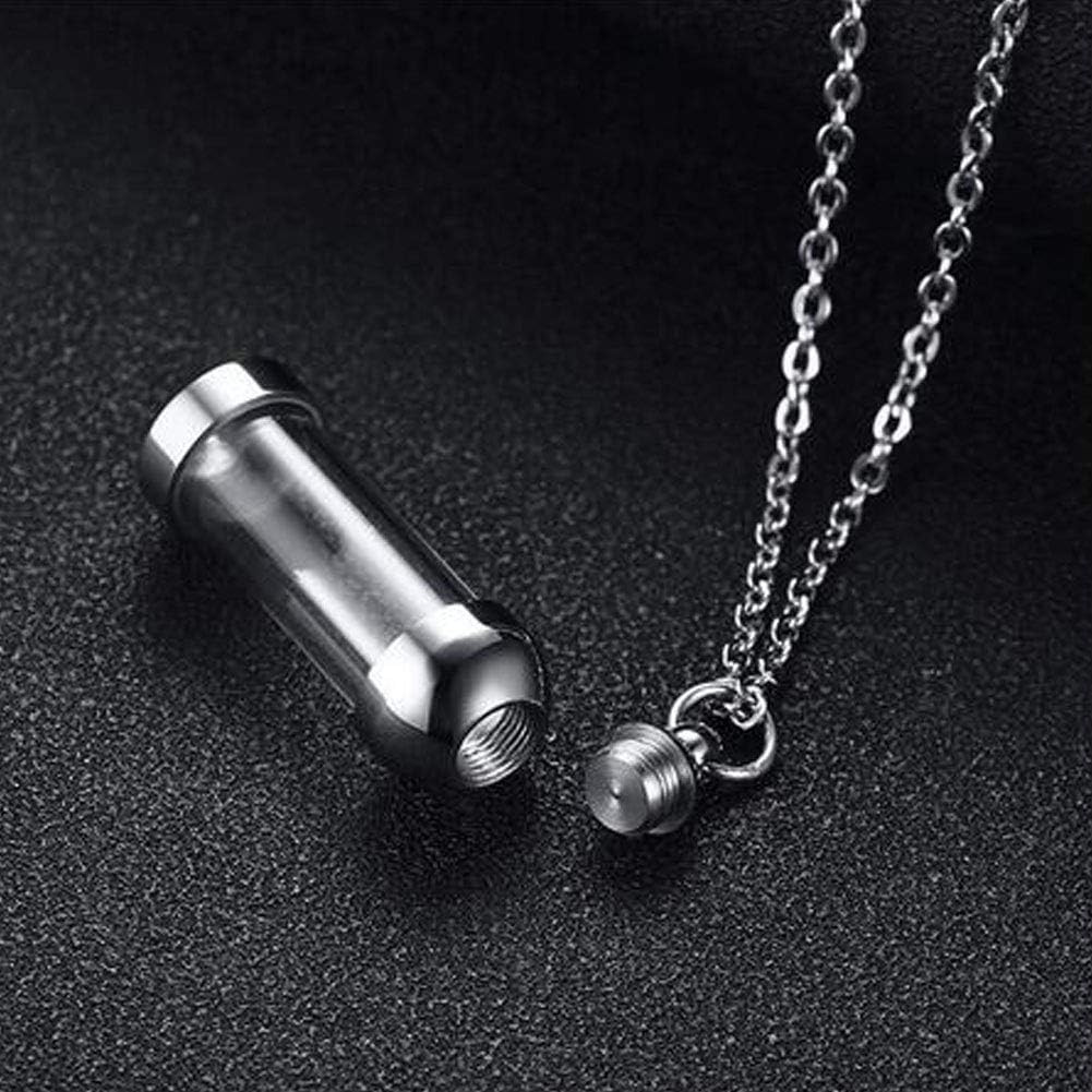 Urn Necklace for Ashes Hourglass Glass Cremation Jewelry Openable Container Pend