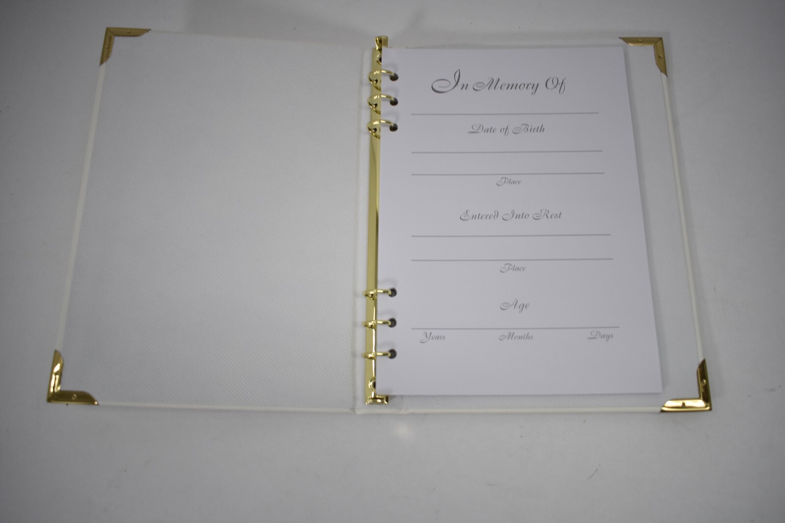 Funeral Guest Book Memorial Service White Sign In Guest Registry In Memory Of