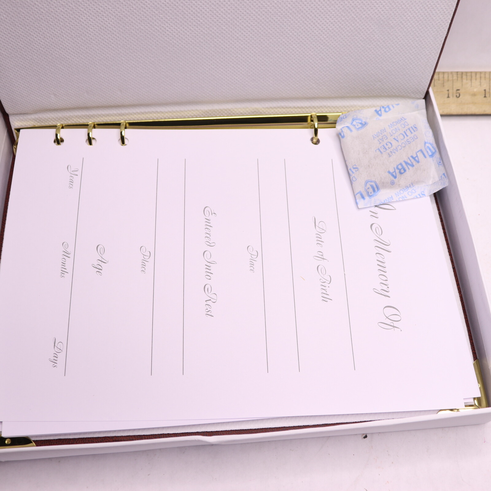 Funeral Guest Book Memorial Book Burgundy 10.25″ x 7.75″