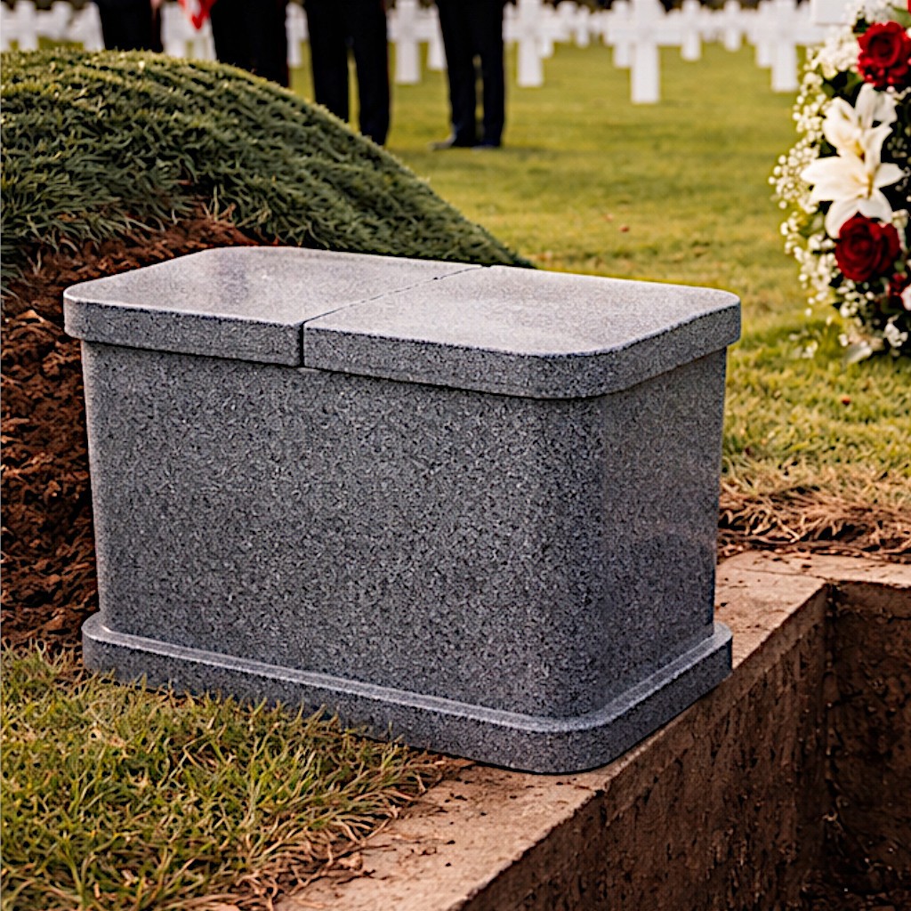 Double vault for two urns Big container for funeral urns NIshe for urns Box urn