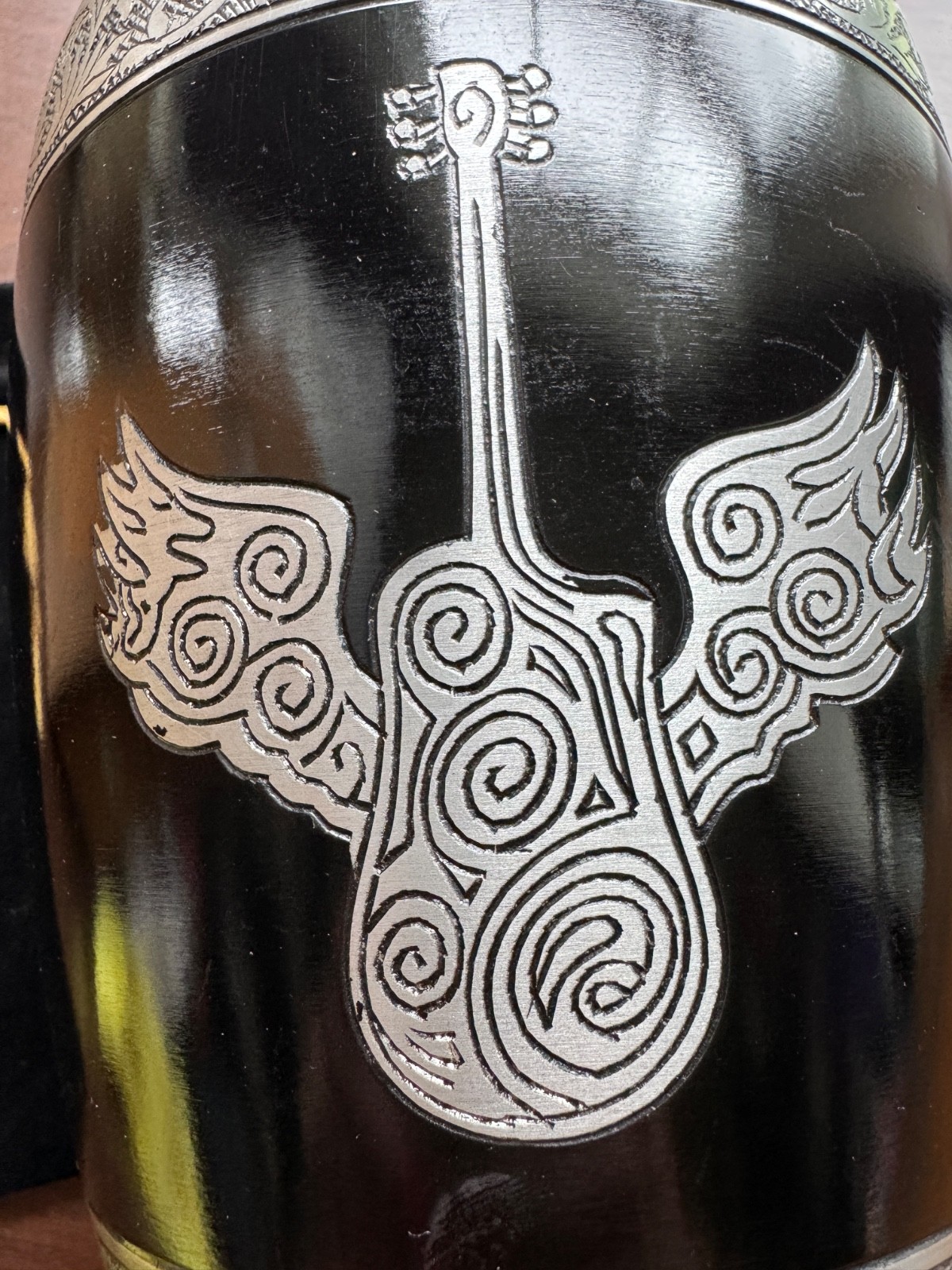 Black Guitar Engraved -Up to 200lbs Adult -Human Ashes Keepsake Cremation Urn
