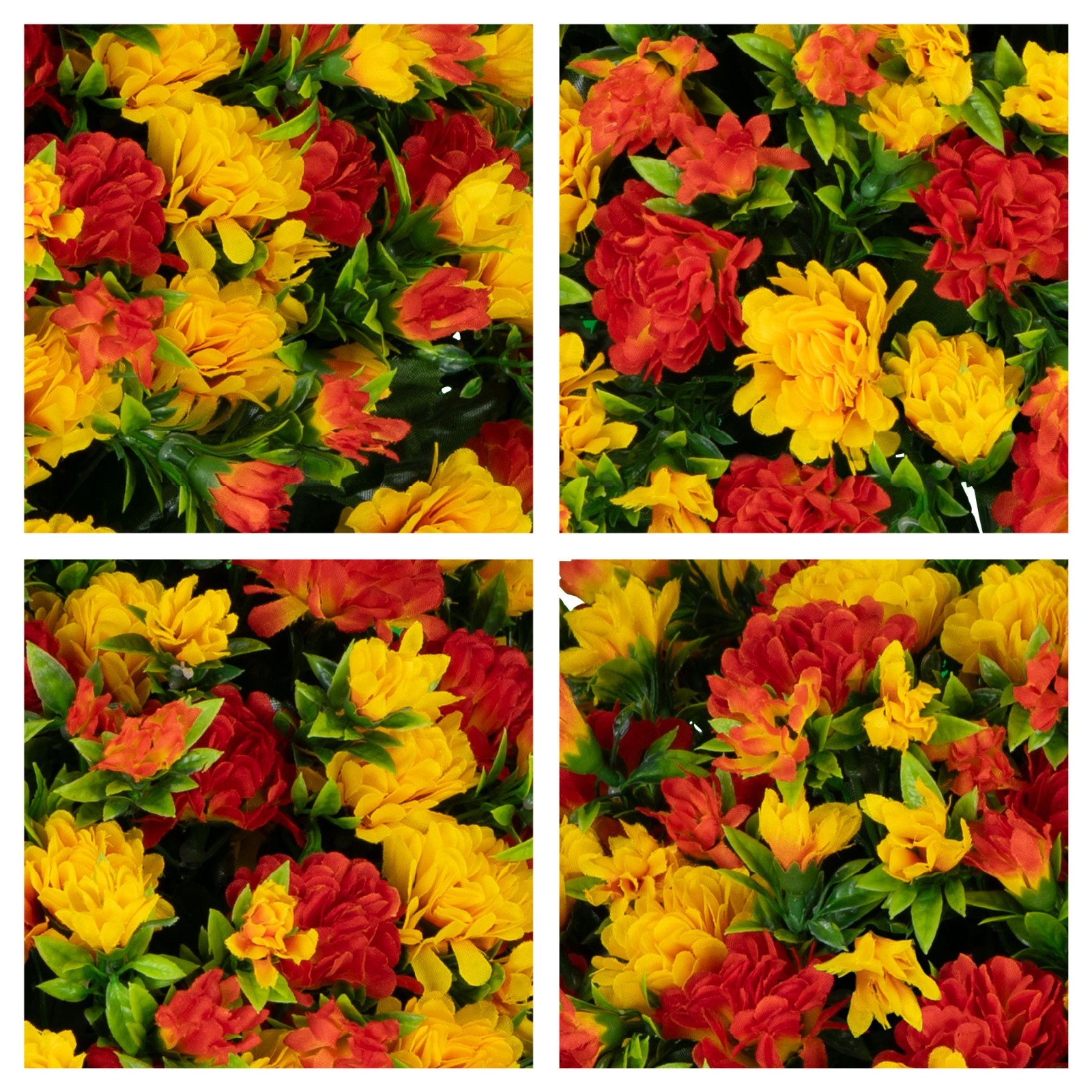 Artificial Cemetery Flowers – Sunset Orange Garden Mums Saddle and 2 Bouquets