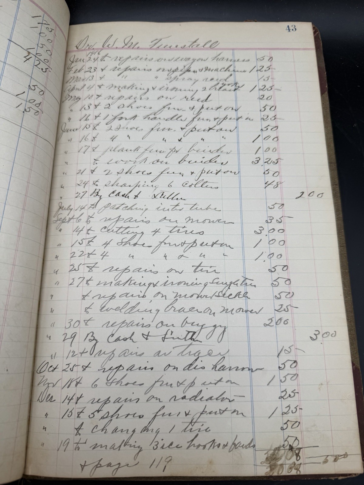 1916 Antique Funeral Undertaker Ledger Book Coffin Registry Archive Ephemera VA