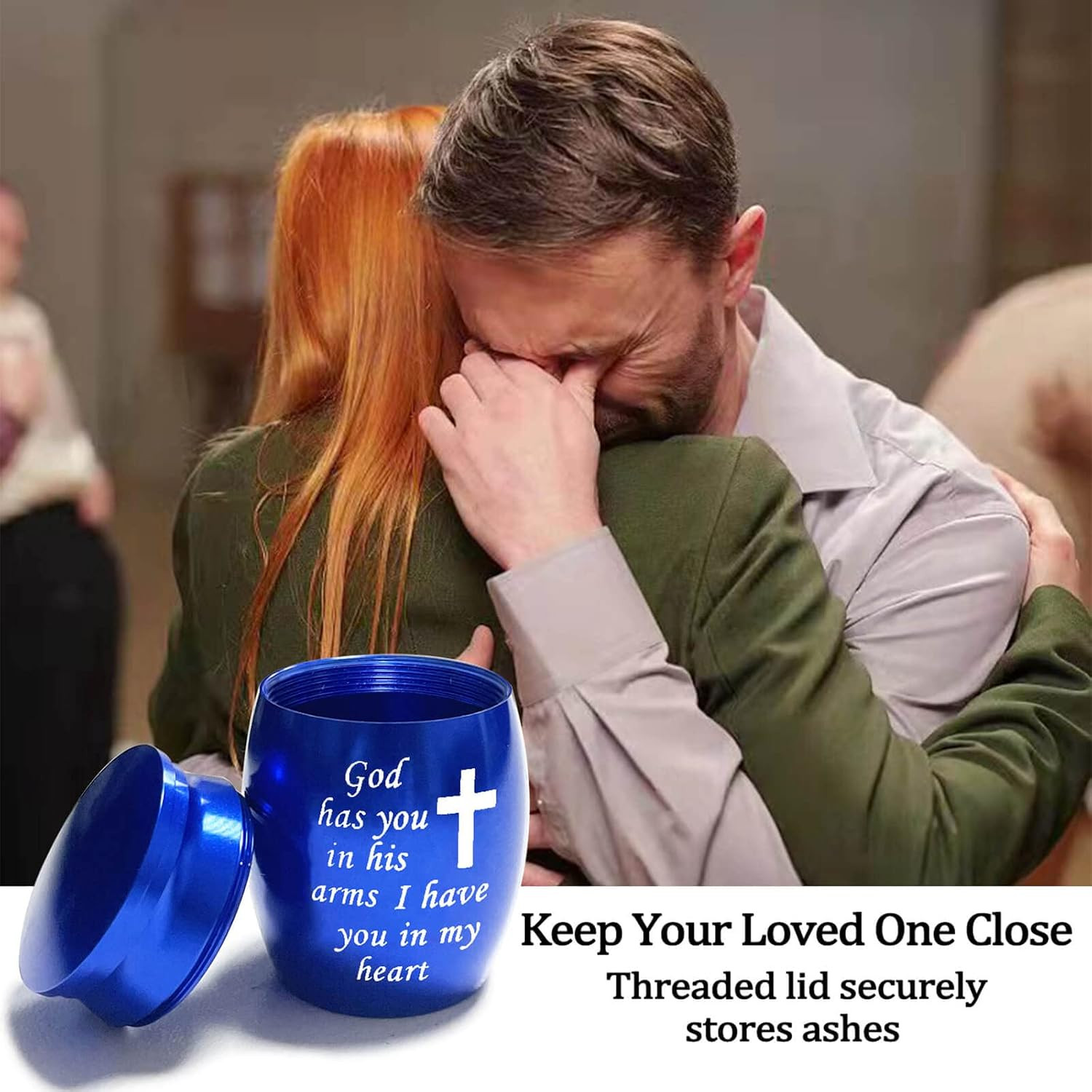 Small Keepsake Urns for Human or Pet Ashes – Mini, Tiny, Heart Shaped Case with