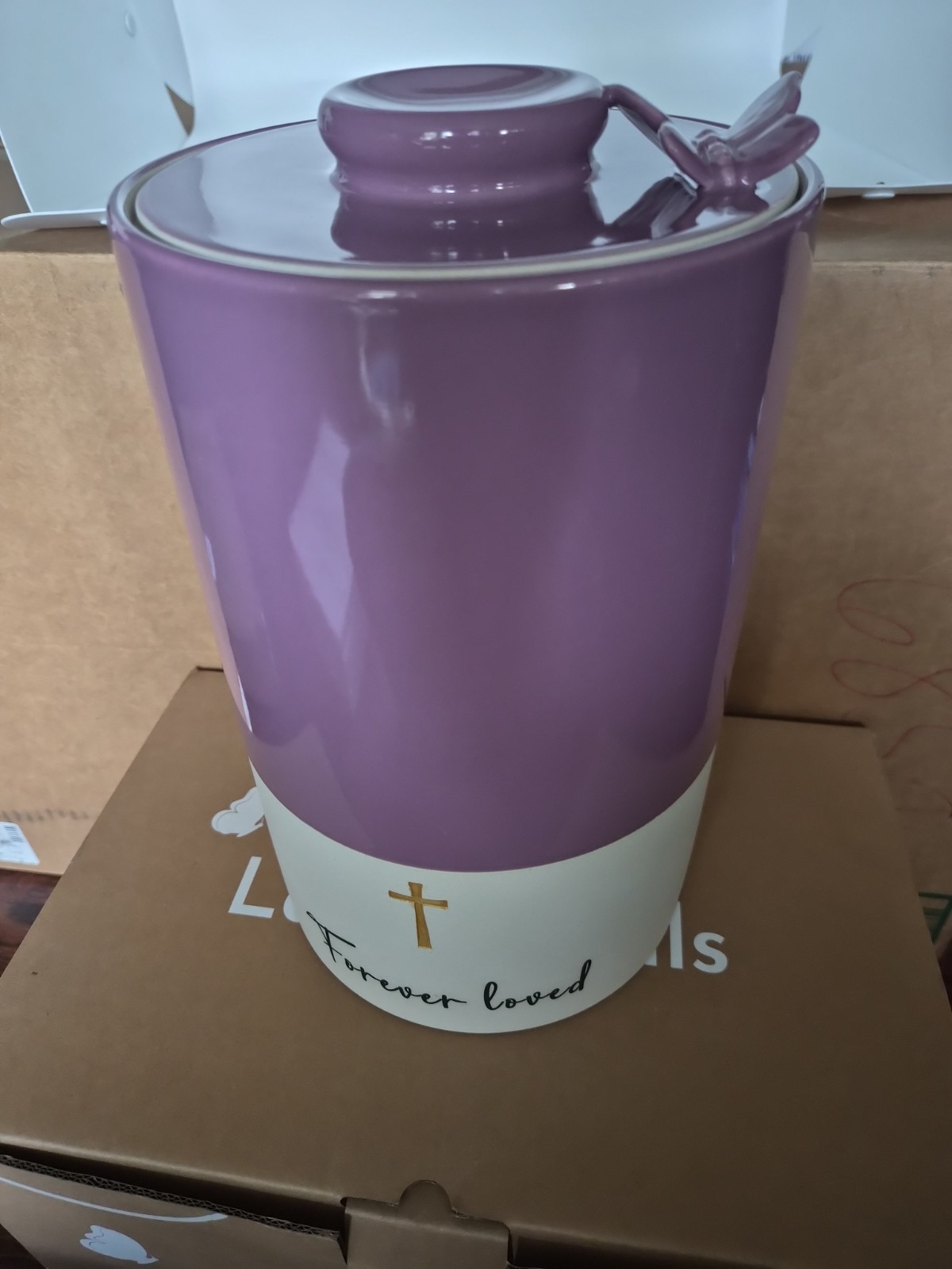 LASTING TAILS Large Cremation Urn Forever and Always Funeral with Bag
