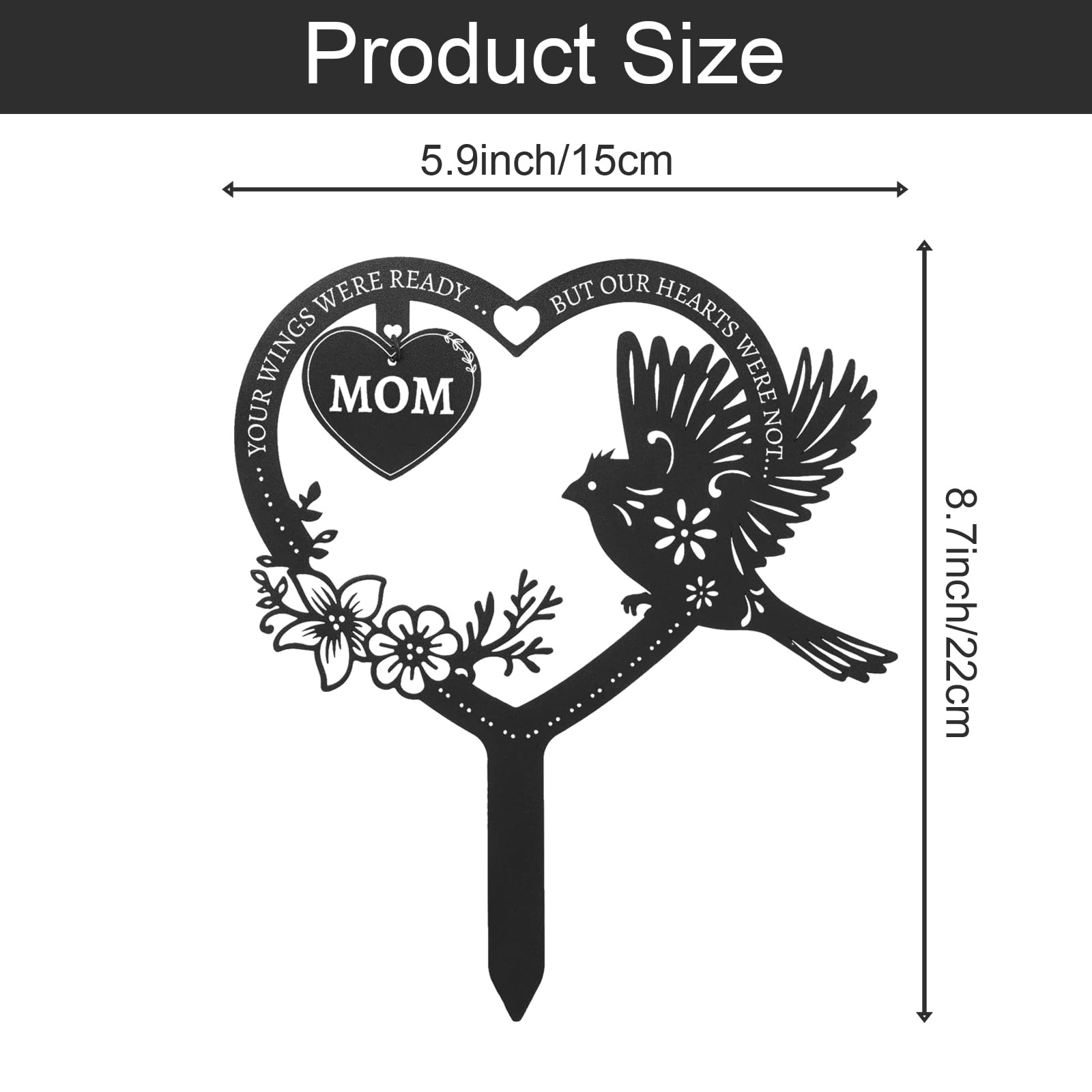 Heart-Shaped Memorial Grave Markers – Cemetery Decorations for Mom’s Tribute