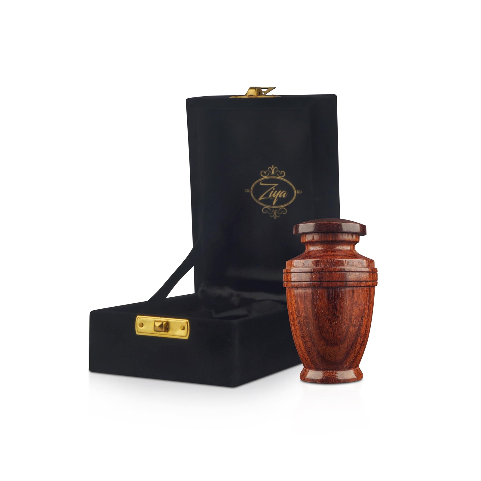 Wooden Cremation Small Urns for Human Ashes Keepsake Adult Male Female – Mini…