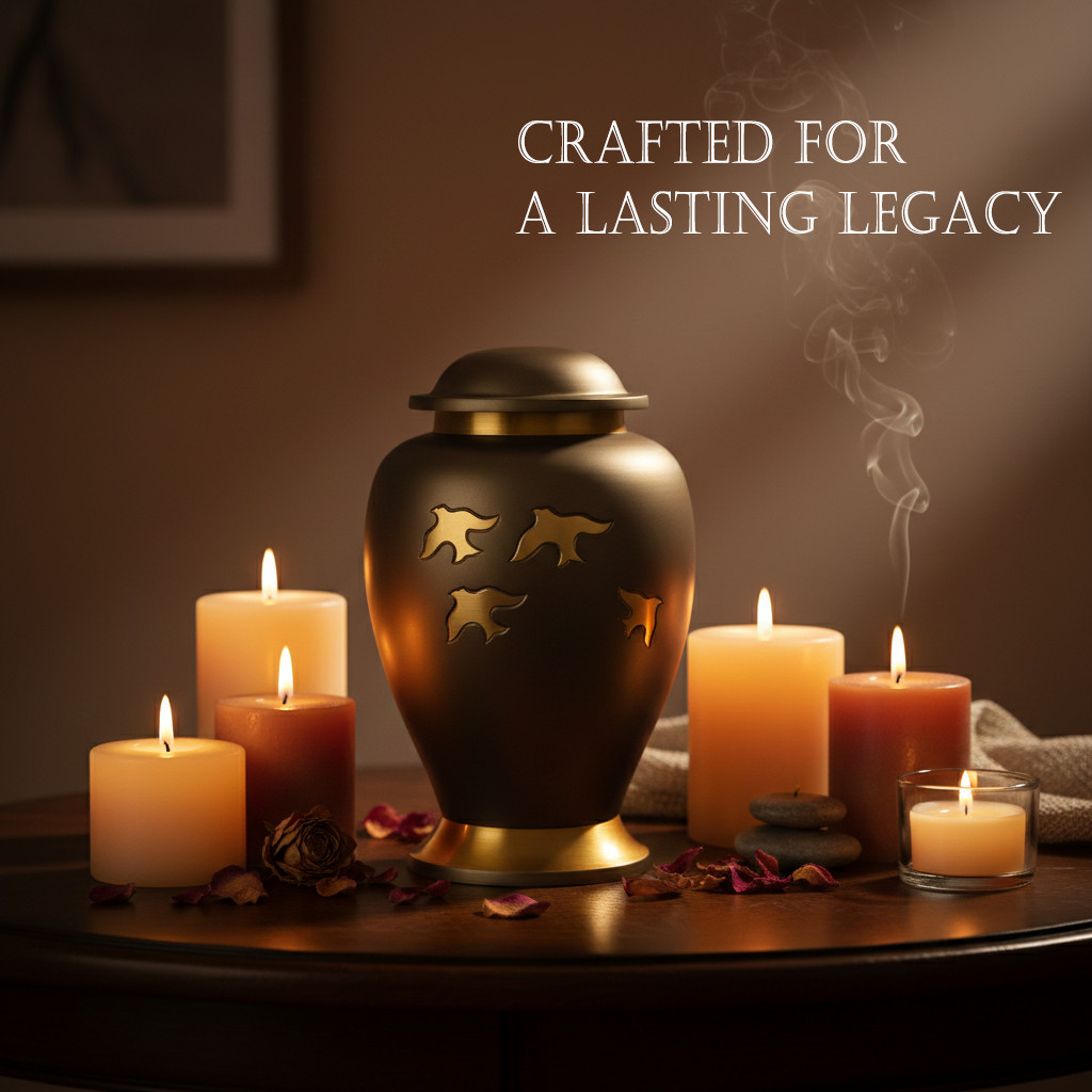 Large Cremation Urn for Human Ashes Handcrafted Funeral Memorial Urn