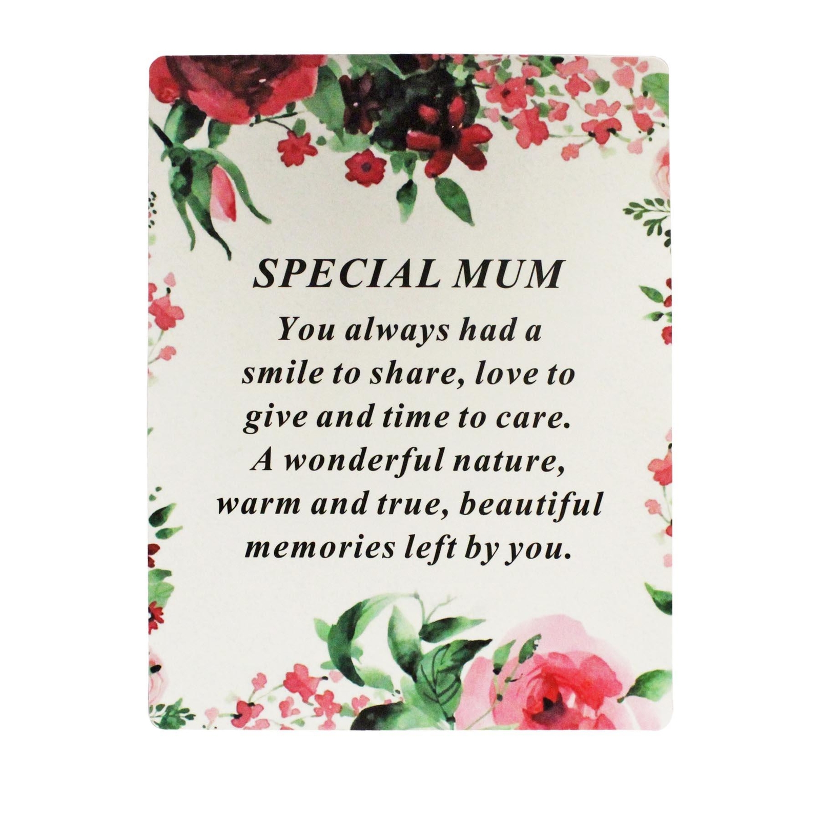Mum Waterproof Memorial Graveside Card and card Holder
