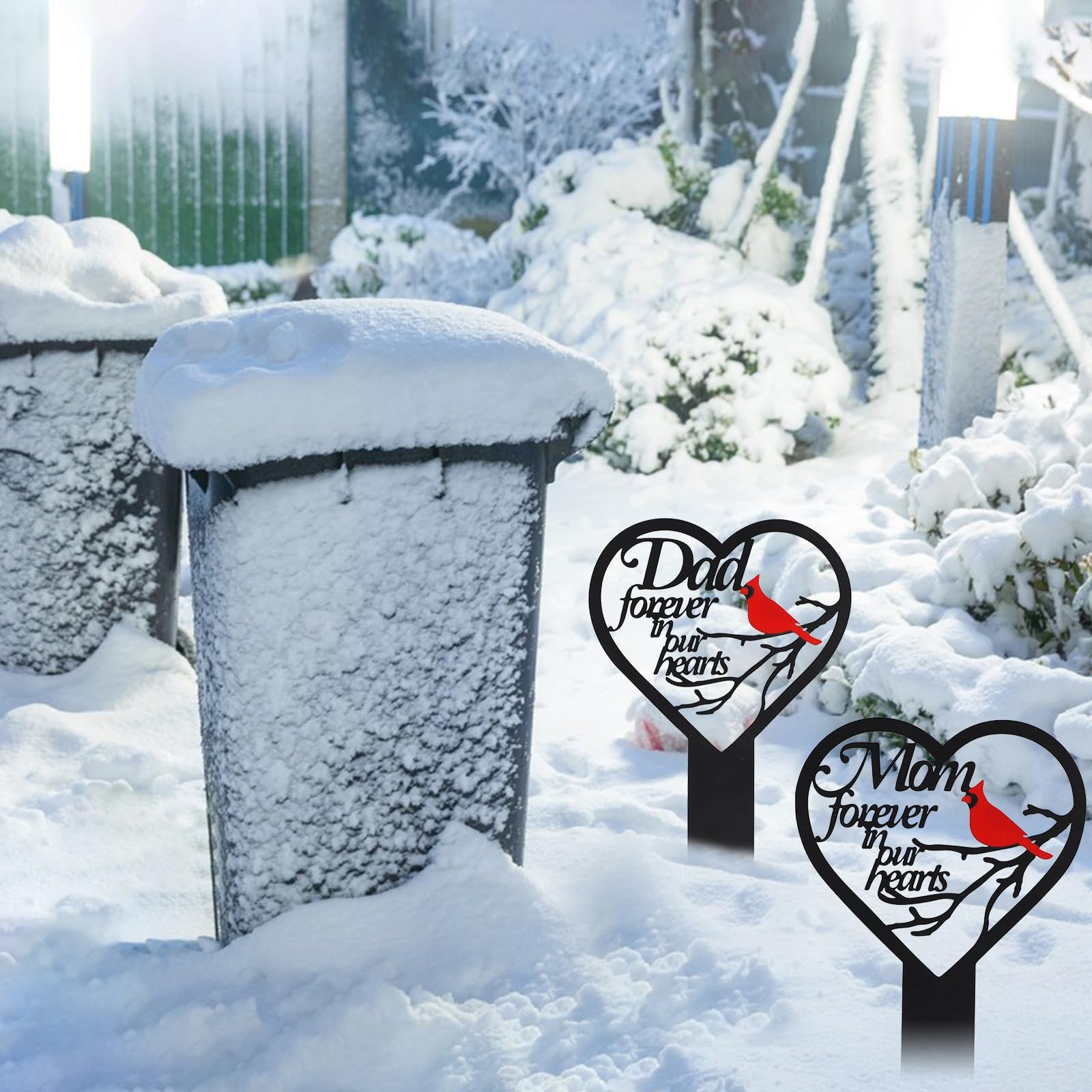 Father’S Day Dad Memorial Grave Markers for Cemetery Cardinals Heart Memorial Pl