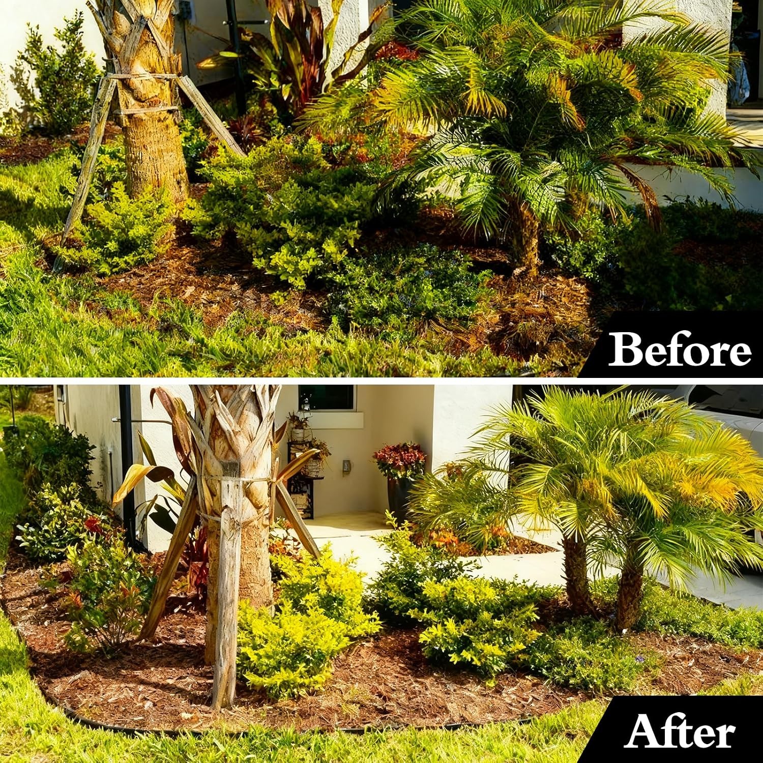 98FT Landscape Edging 3 Inch Garden Edging Border W/ 150 Spikes Flexible Lawn