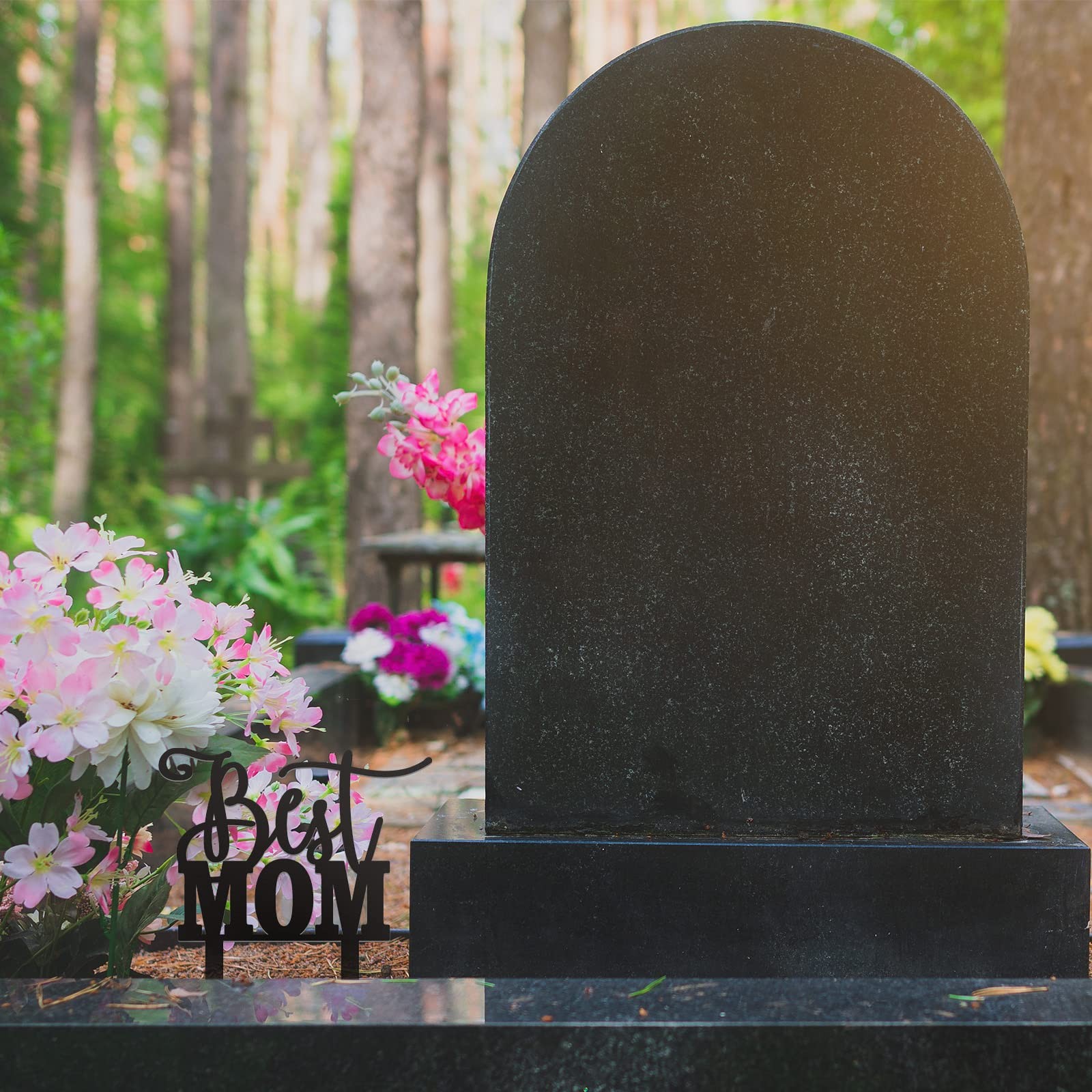 Metal Memorial Stake for Cemetery Waterproof Grave Decorations for Sympathy