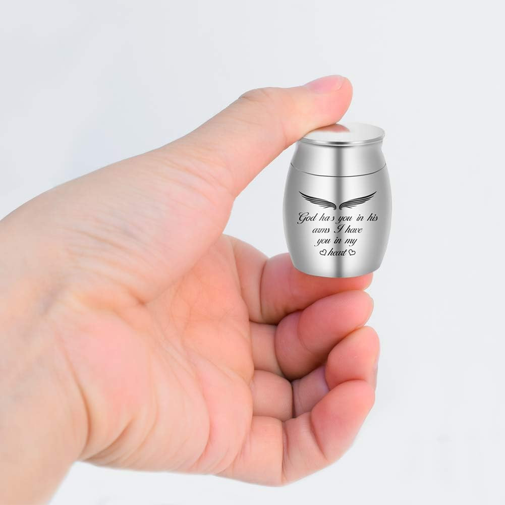 God Has You in His Arms, I Have You in My Heart – Small Keepsake Urn for Ashes,