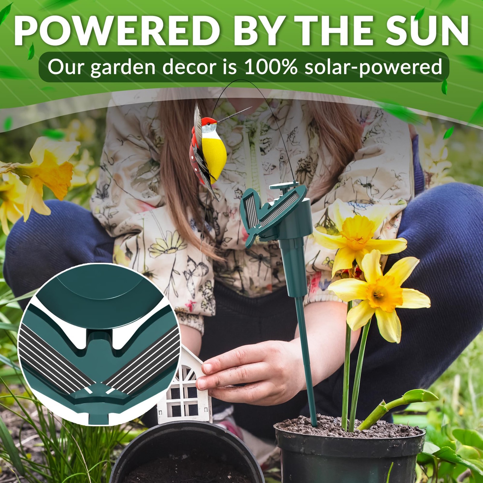 3 Pcs Solar Hummingbird Garden Stakes That Move Like Real Birds – Decorative …