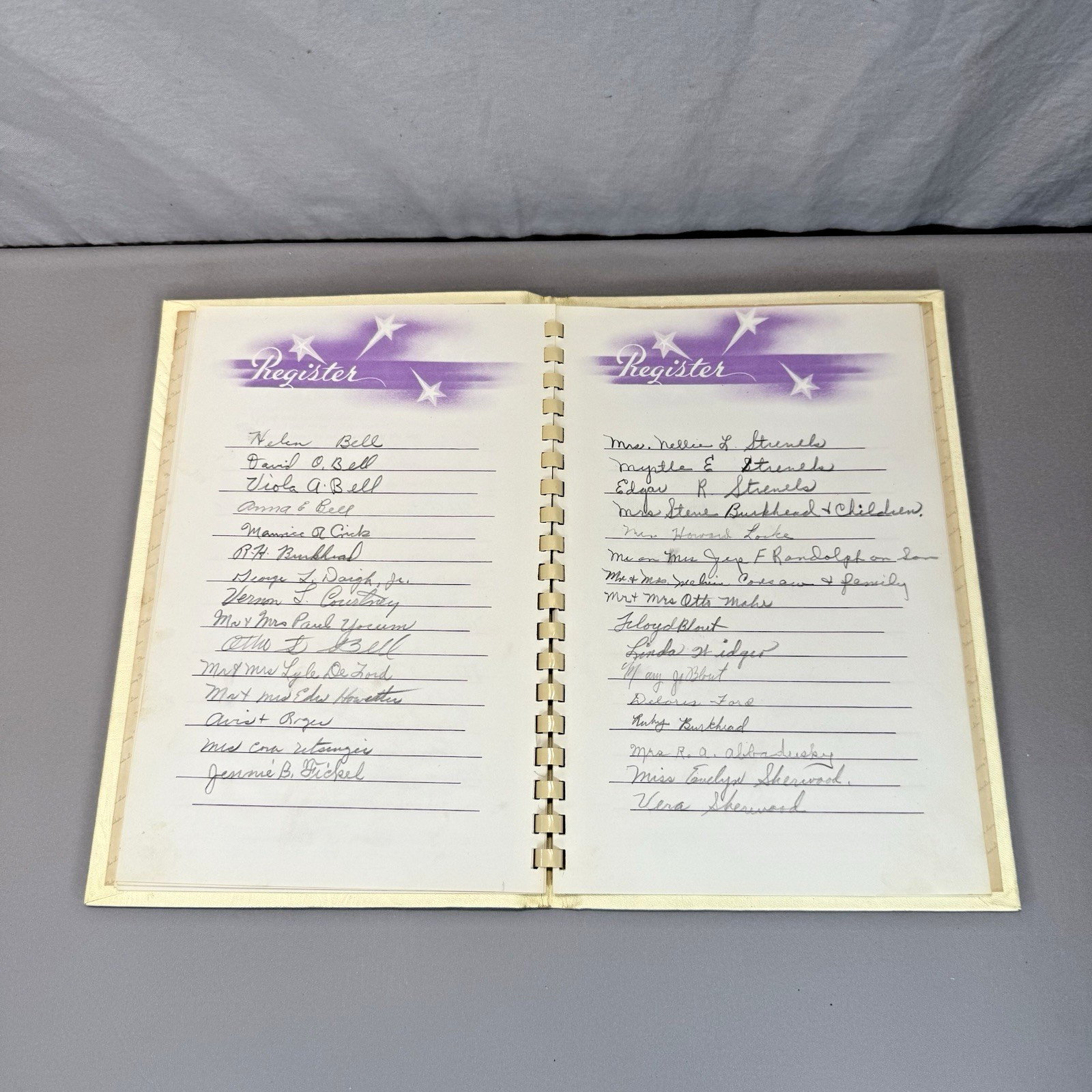 1952 Loving Memory Funeral Register Guest Book w/Obit Articles Pallbearers List