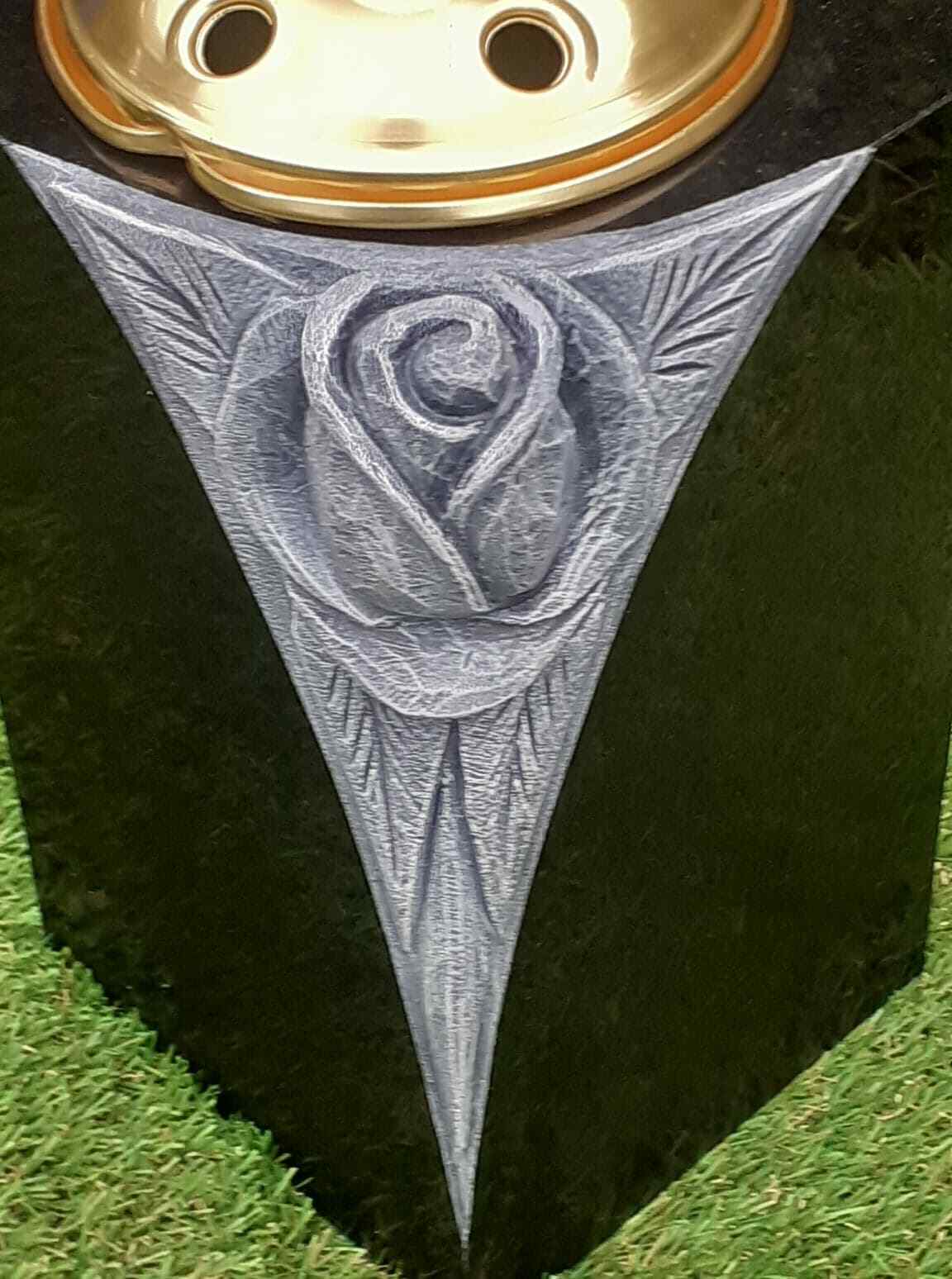 Engraved Personalised Granite Memorial Grave Vase Memorial Stone Cemetery Marker