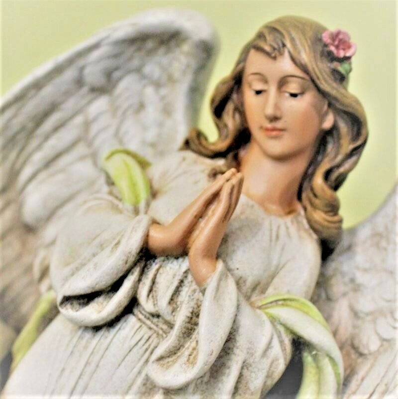 Praying Angel Memorial Urn Keepsake Box Pet Person Cat Dog 12 inch Resin