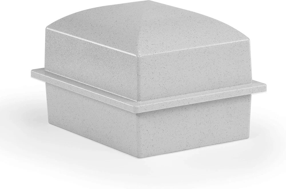 Compact Granite Grey Urn Vault for Ground Burial – Made in USA
