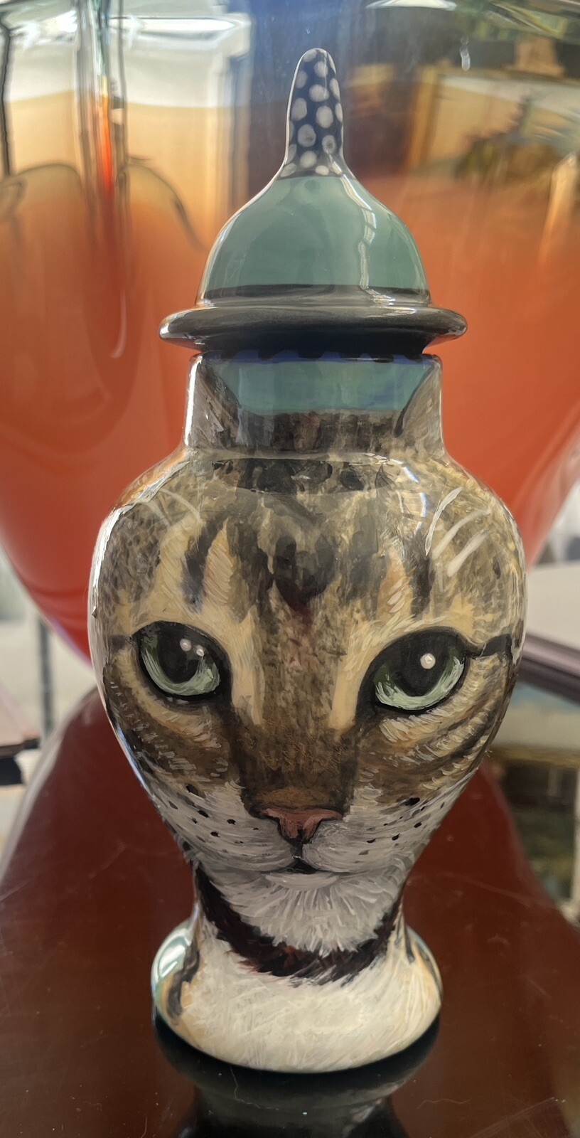 Custom ceramic Pet urn for ashes Cat Urn cremation Fur baby cats memorial Small