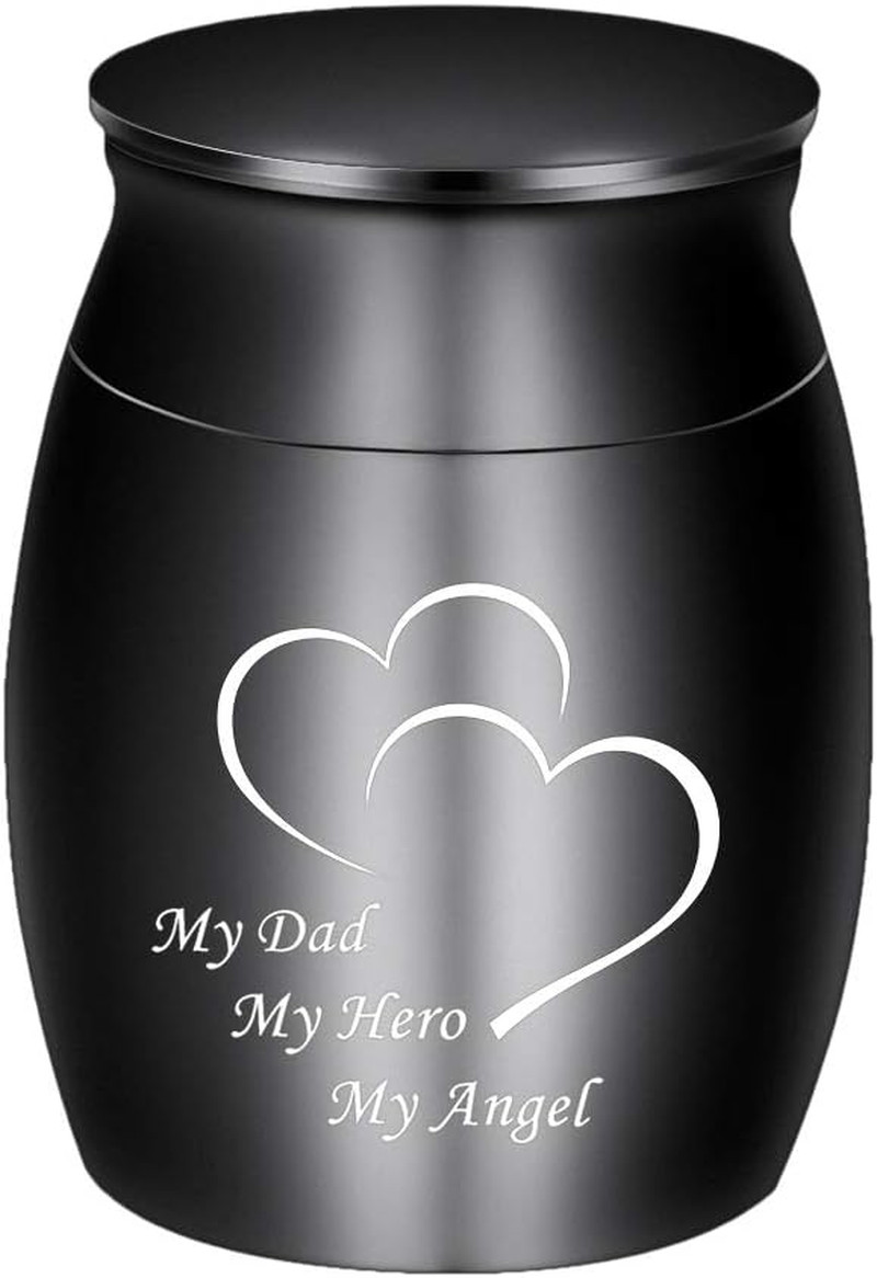 1.57 Inches Small Keepsake Urns for Ashes – Stainless Steel Memorial Ashes Holde