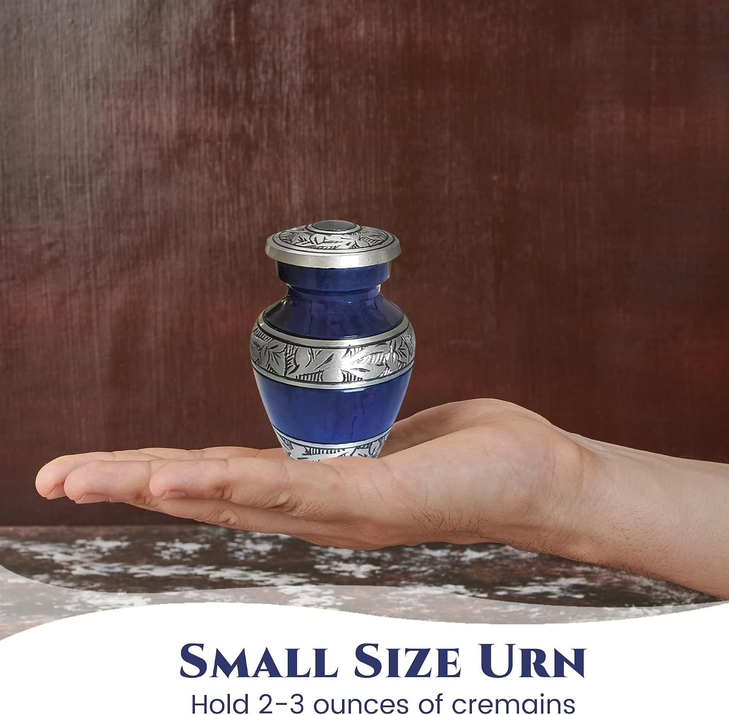 Handcrafted Brass Keepsake Urns for Ashes – Compact 3