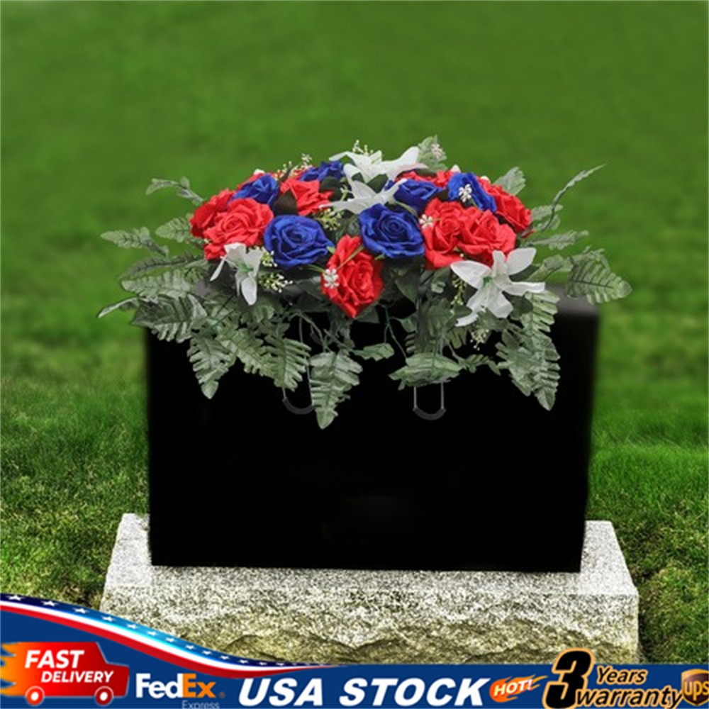 Artificial Flowers for Headstone Outdoor Grave Decorations Cemetery Flowers New