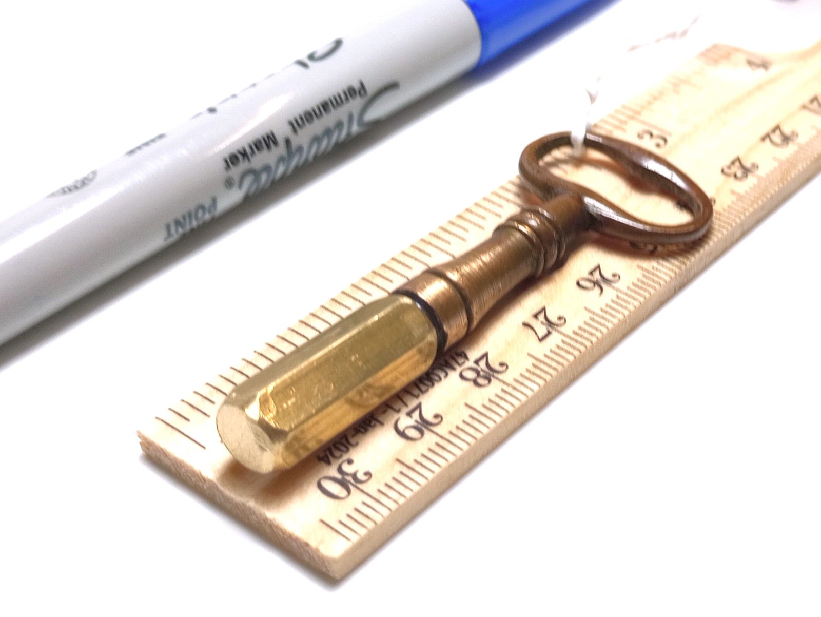 Brass Pocket Casket Key / Keychain Coffin Key