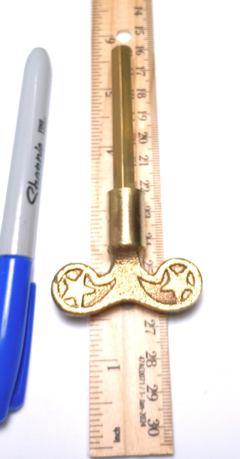 Brass Pocket Casket Key / Coffin Key