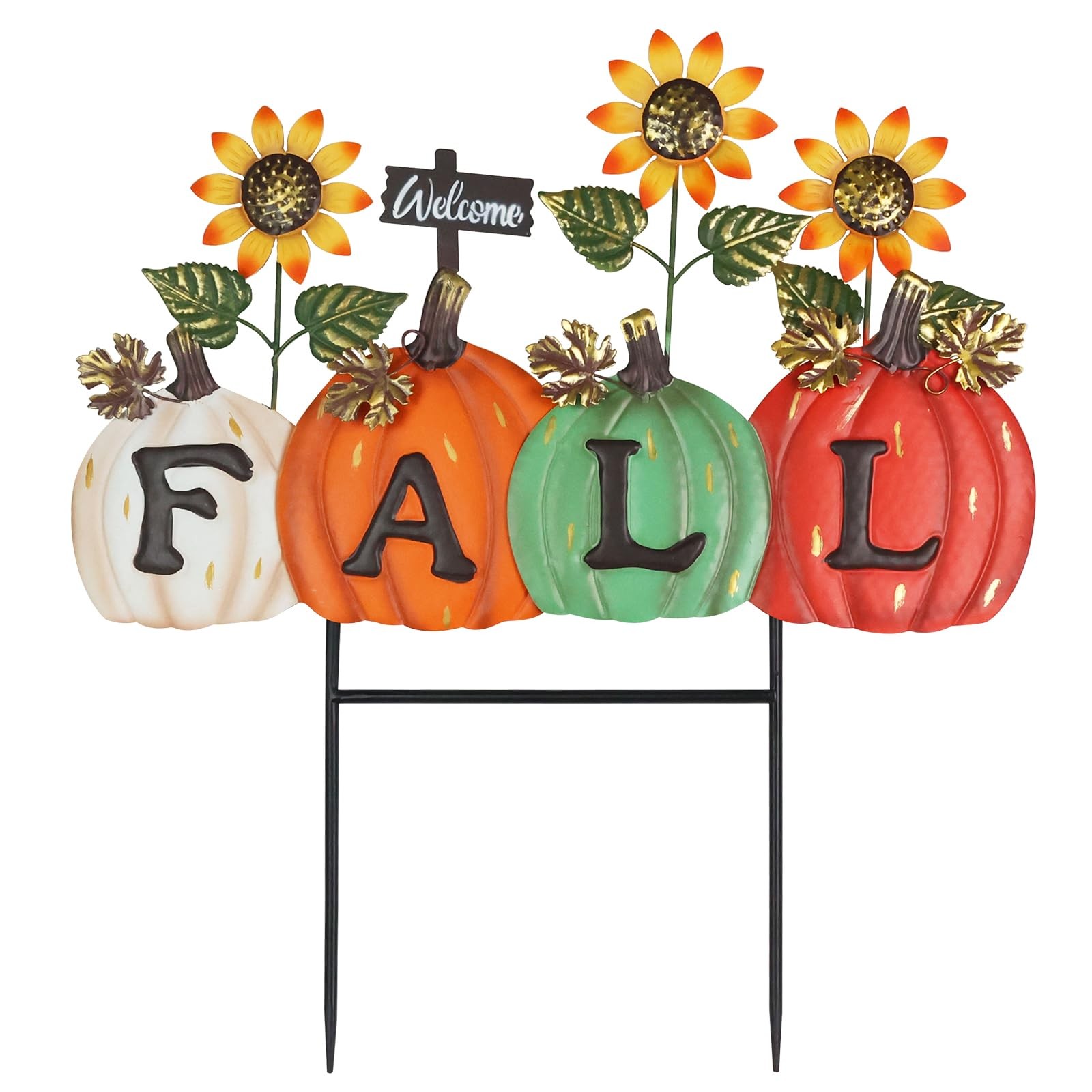 Fall Decorations Outdoor, Fall Letter Pumpkin Decorative Garden Stakes with S…