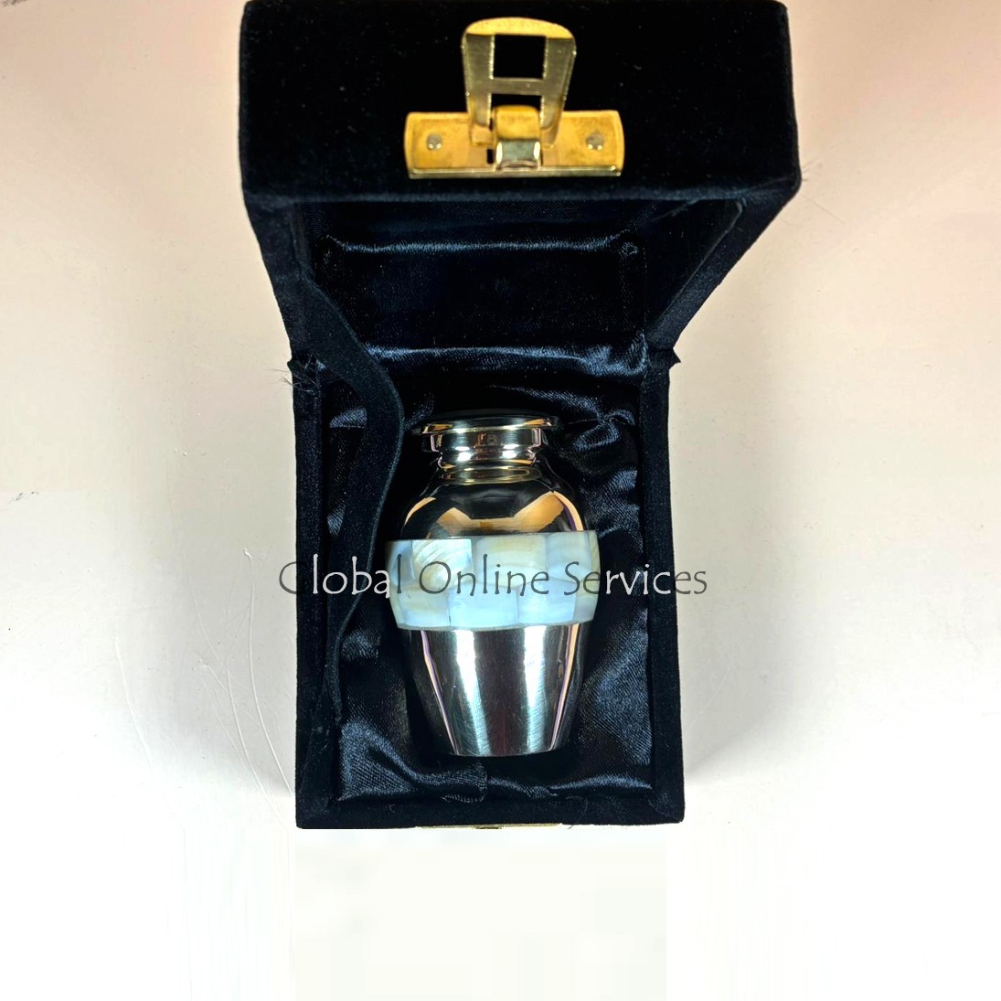Elite Mother Of Pearl Small Keepsake Memorial Urn For Ashes UK