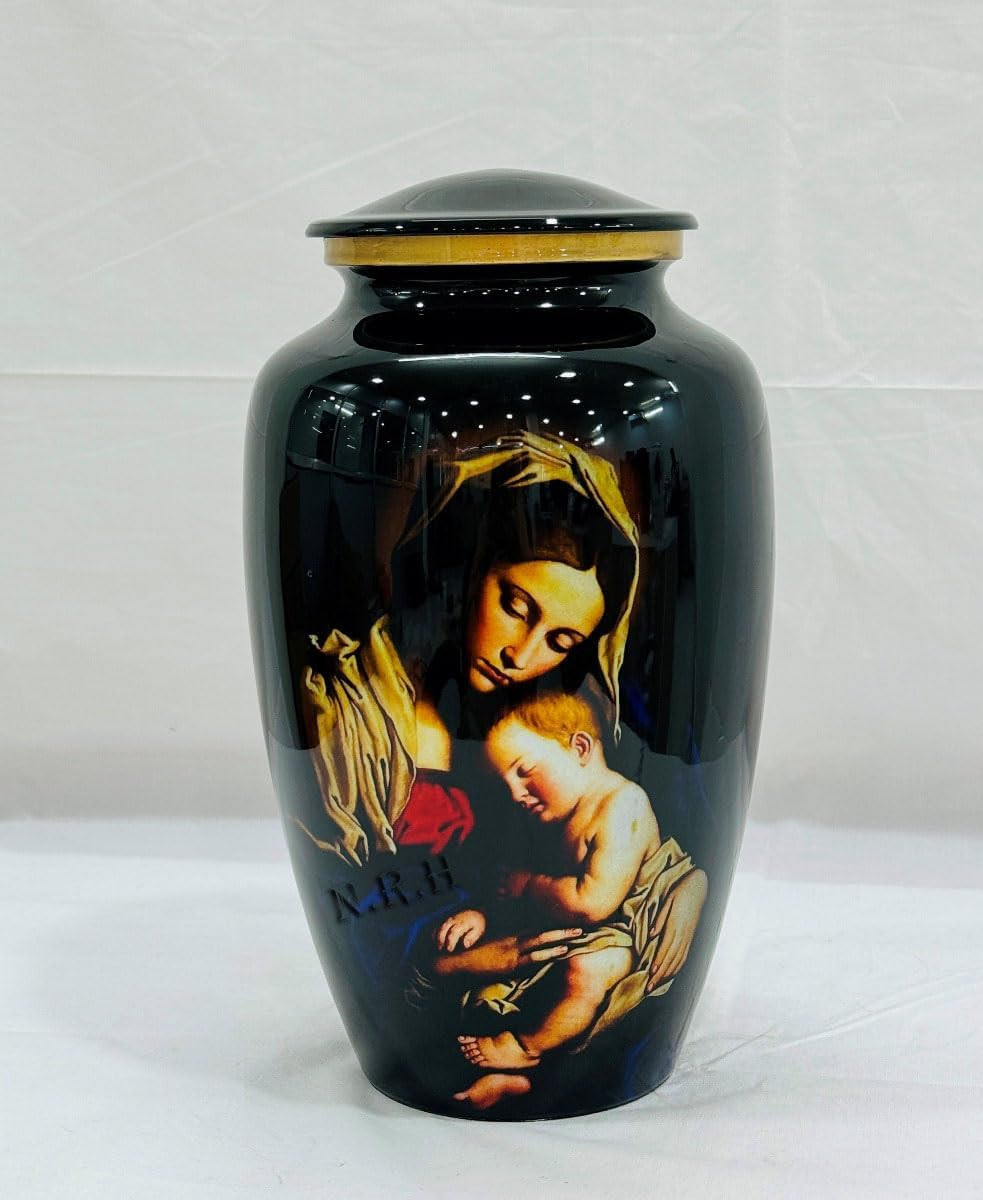 Mary and Baby Jesus Christ Large Cremation Urn for Adults up to 200 lbs