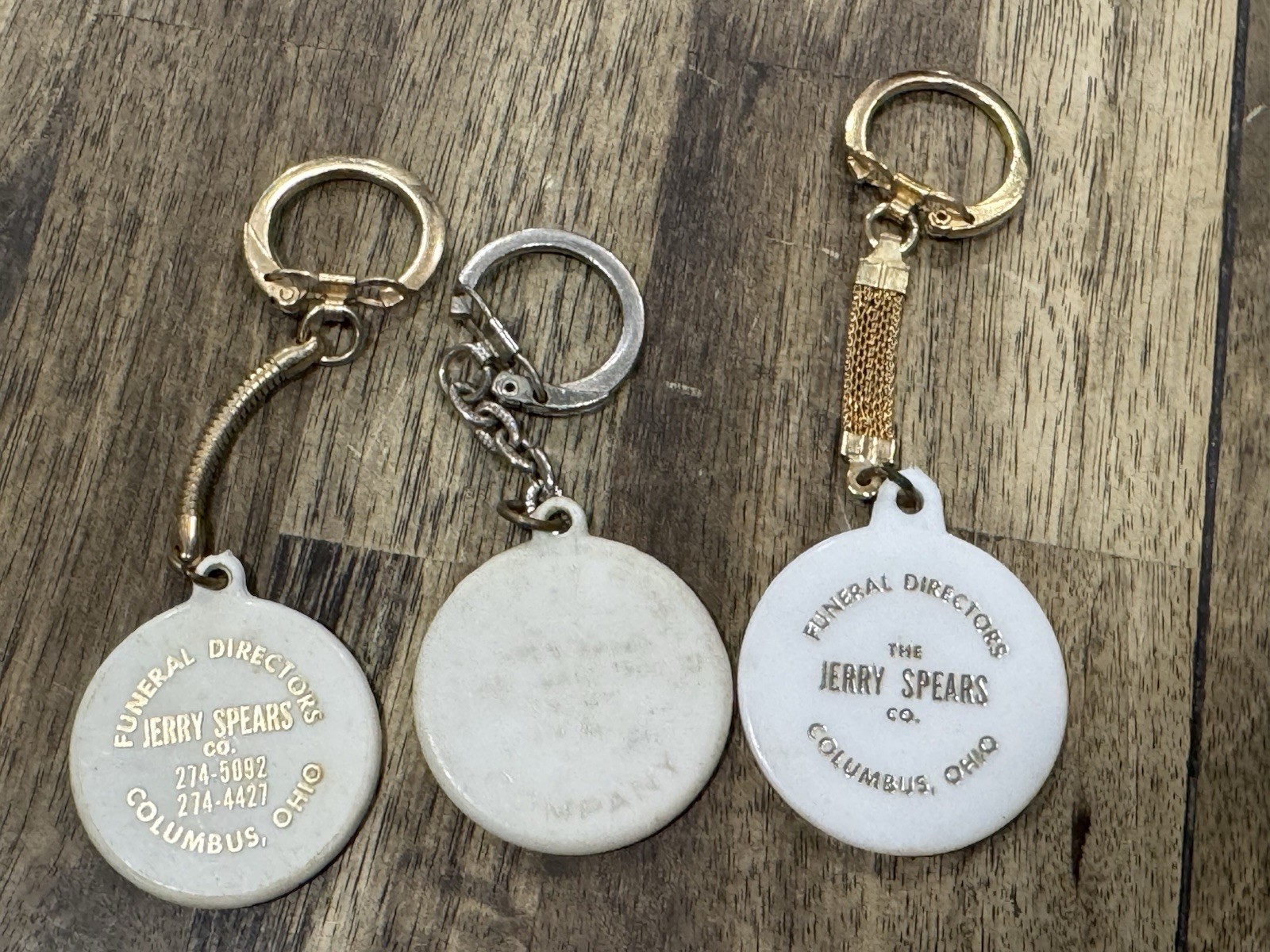 3 Funeral Director Key Chains Columbus Ohio
