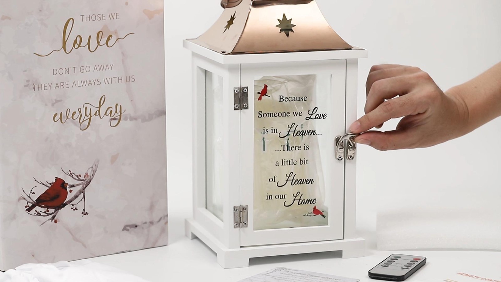 Memorial Lantern for Loss of Loved One, Sympathy Gifts, Bereavement Keepsake, Ce