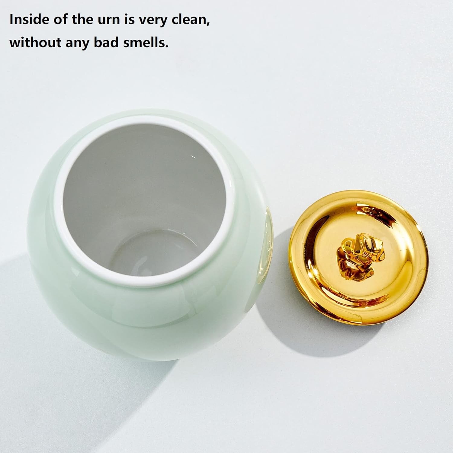 LINES ARTE Medium Urns for Human Ashes, 6.7×5.2Inch Ceramic Medium Size Butterfl