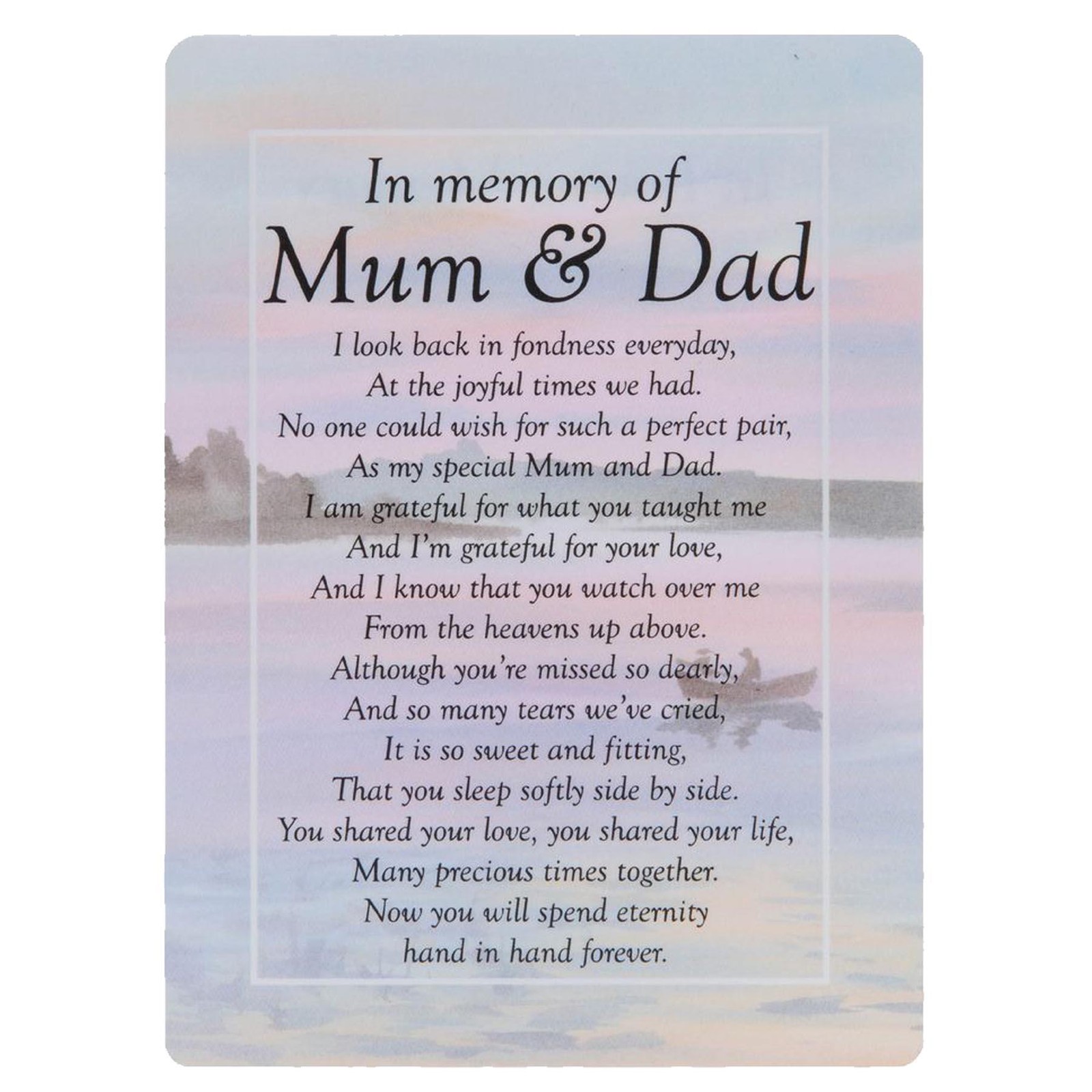 memory of Mum and Dad Graveside Memorial Card – TY211