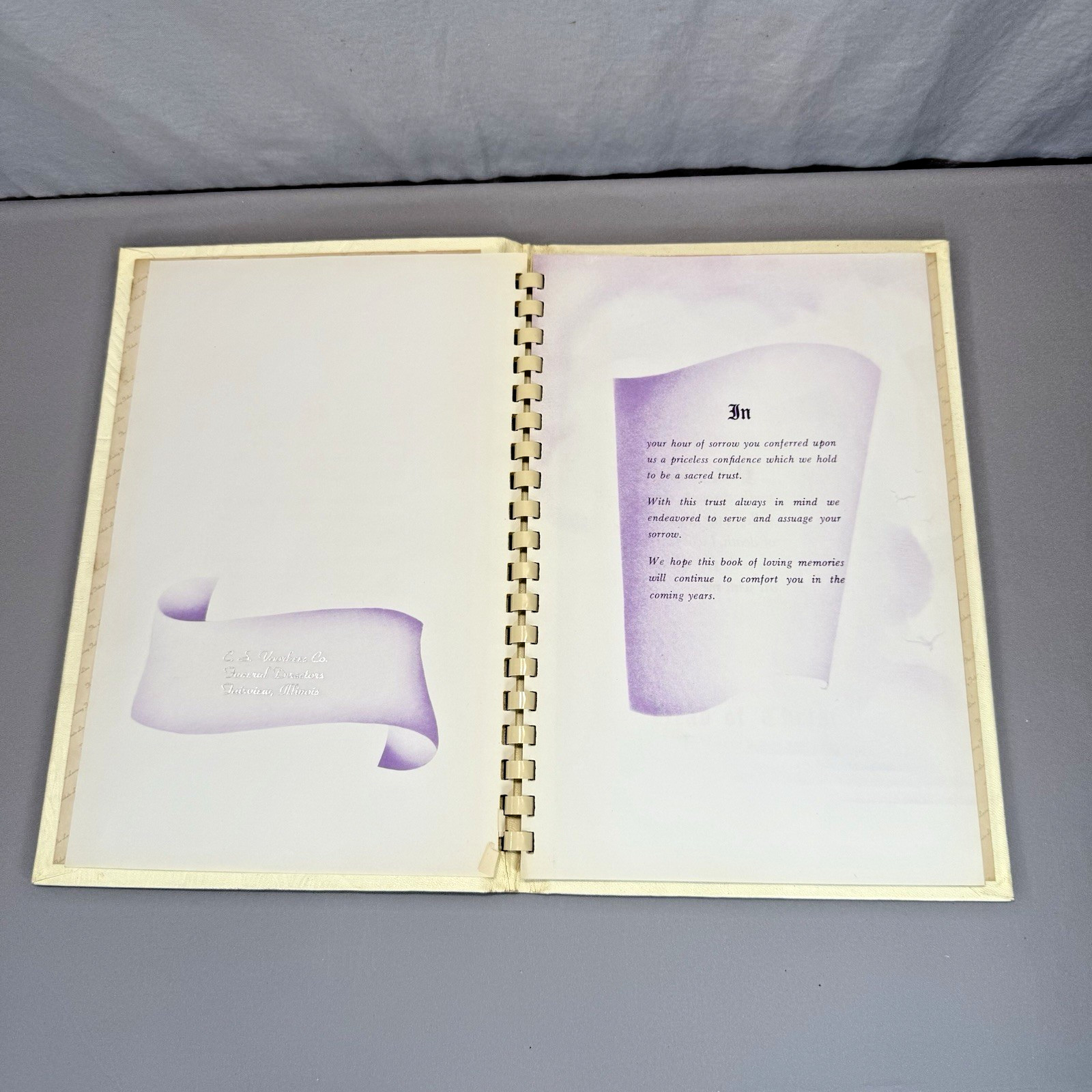 1952 Loving Memory Funeral Register Guest Book w/Obit Articles Pallbearers List