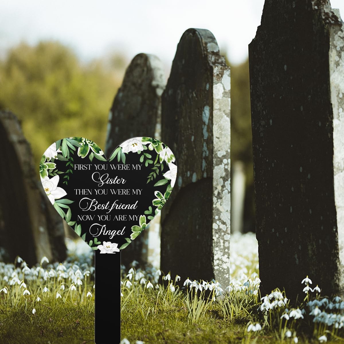 Grave Markers for Cemetery Memorial Plaques for Sister Sympathy Gifts